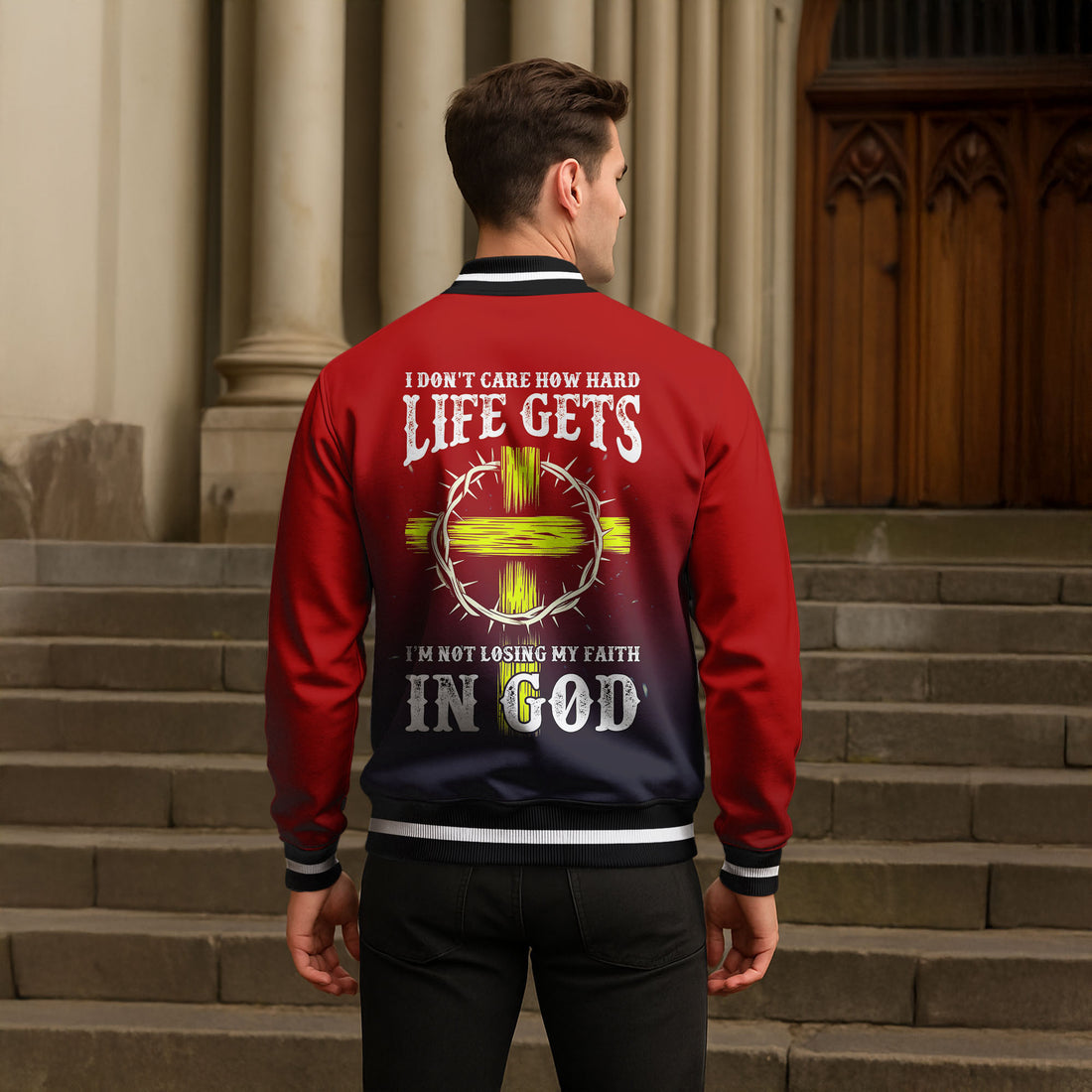 "Faithwalk" Baseball Jacket