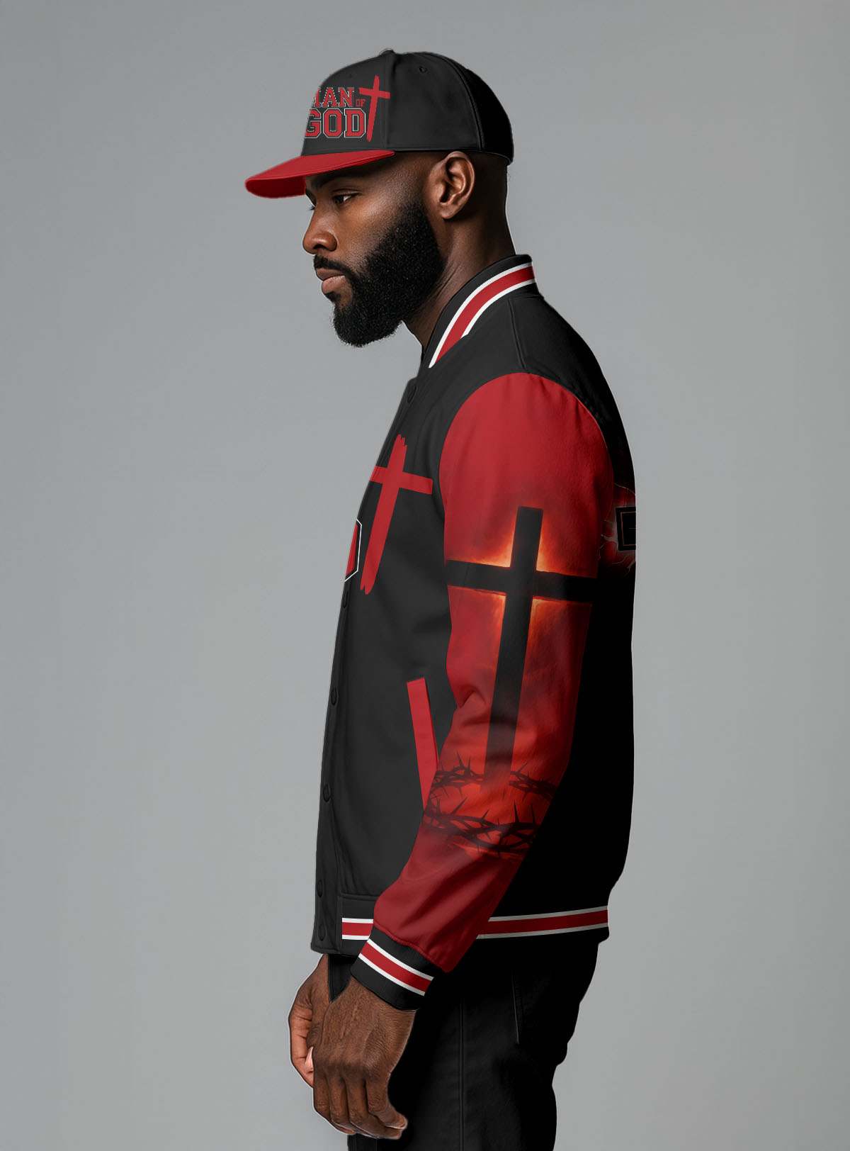 Man Of God Baseball Jacket