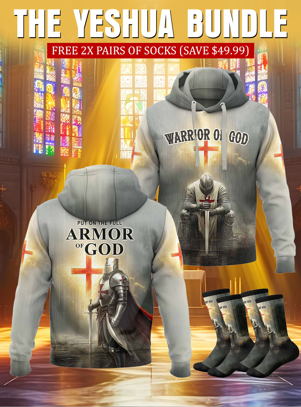 “Armor of God” Hoodie & Socks Set