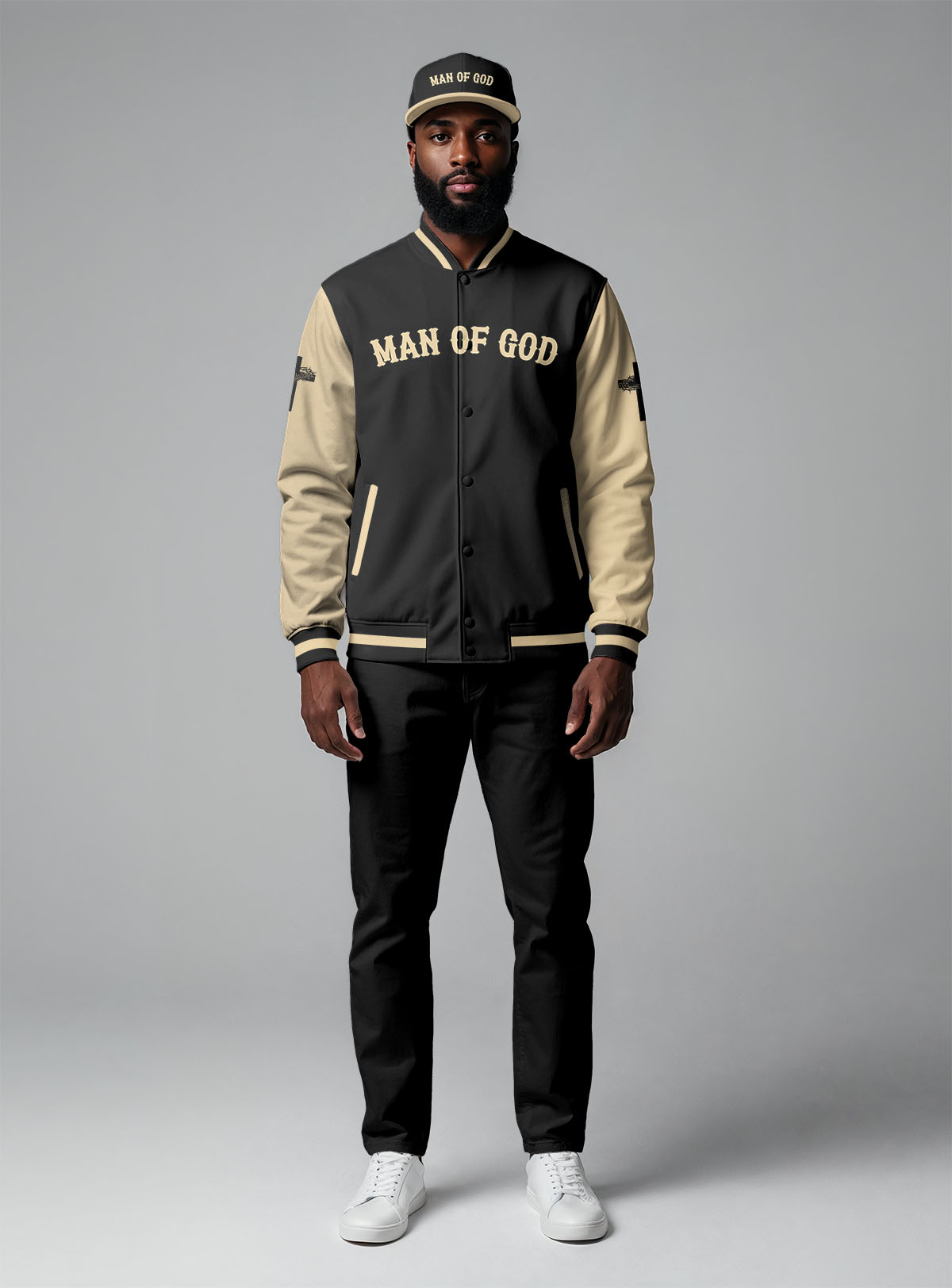 Lion of Faith Dad Baseball Jacket