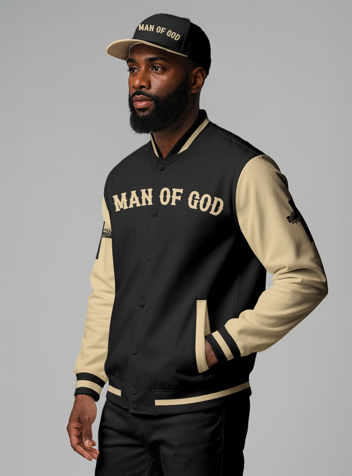 Lion of Faith Dad Baseball Jacket