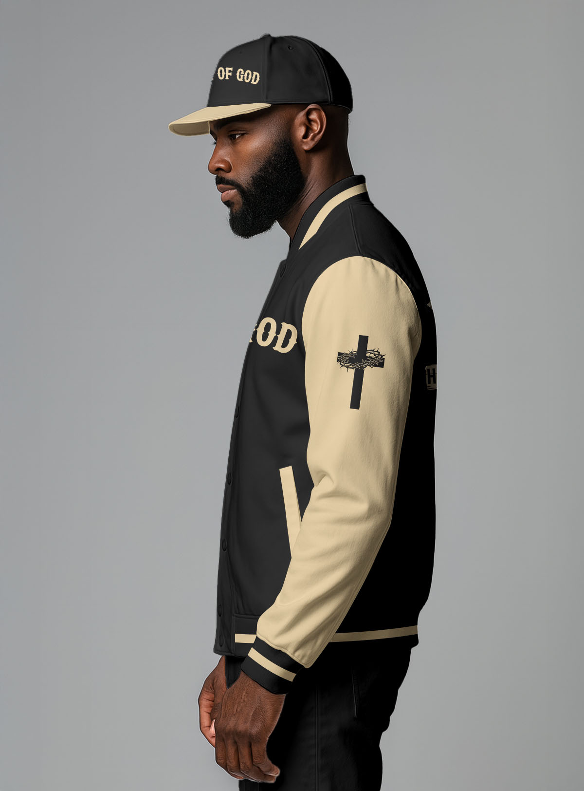 Lion of Faith Dad Baseball Jacket