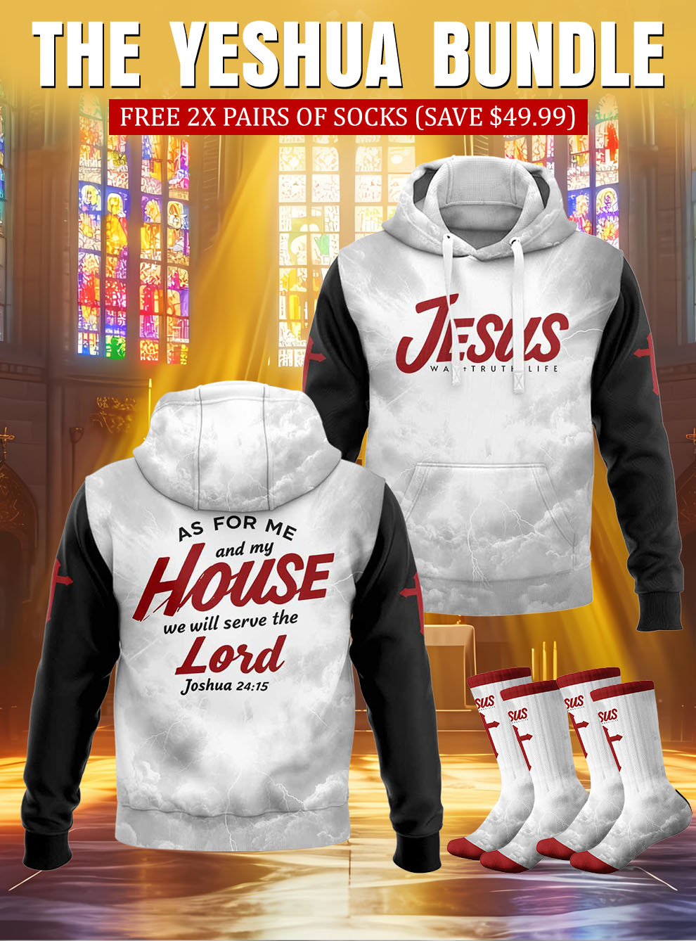 "House of Faith" Hoodie & Socks Set