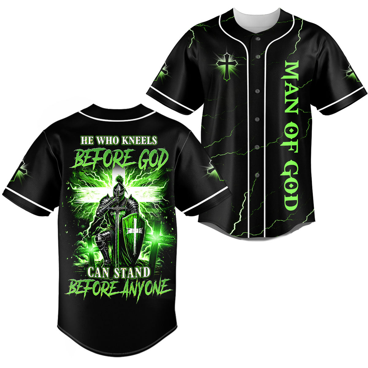 He Who Kneels Before God Warrior Baseball Jersey