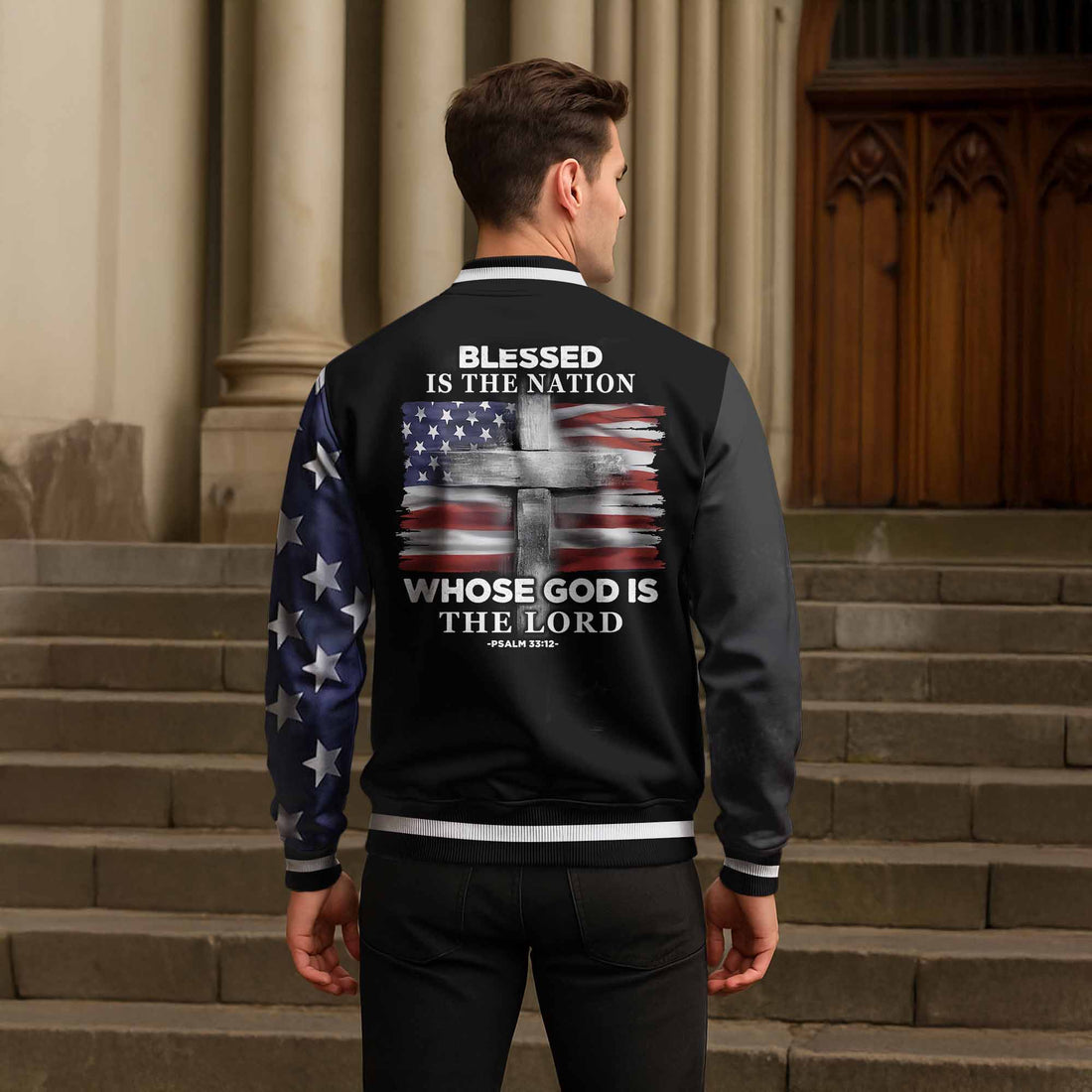 “Blessed Nation” Baseball Jacket