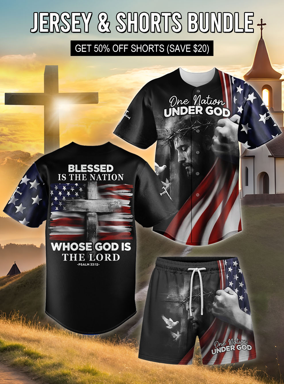 "Blessed In The Nation" Jersey & Shorts Bundle