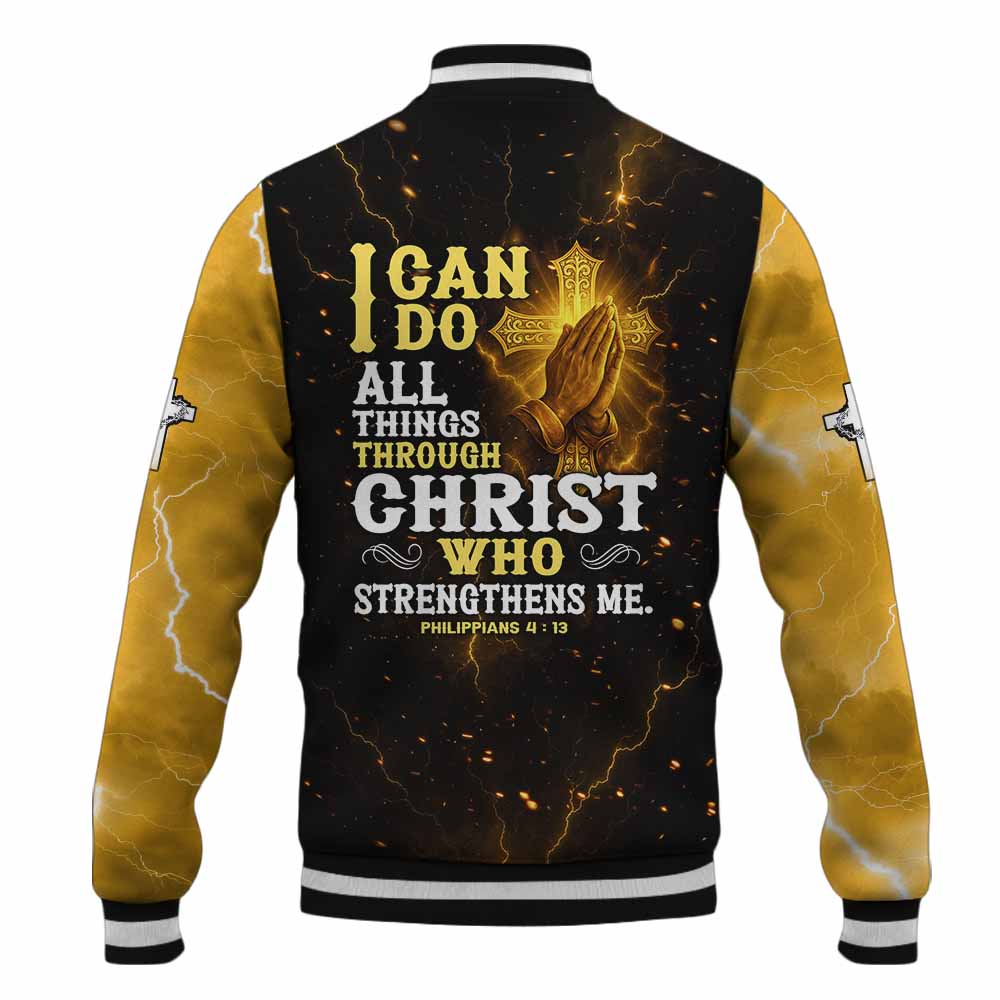 “Through Christ” Baseball Jacket