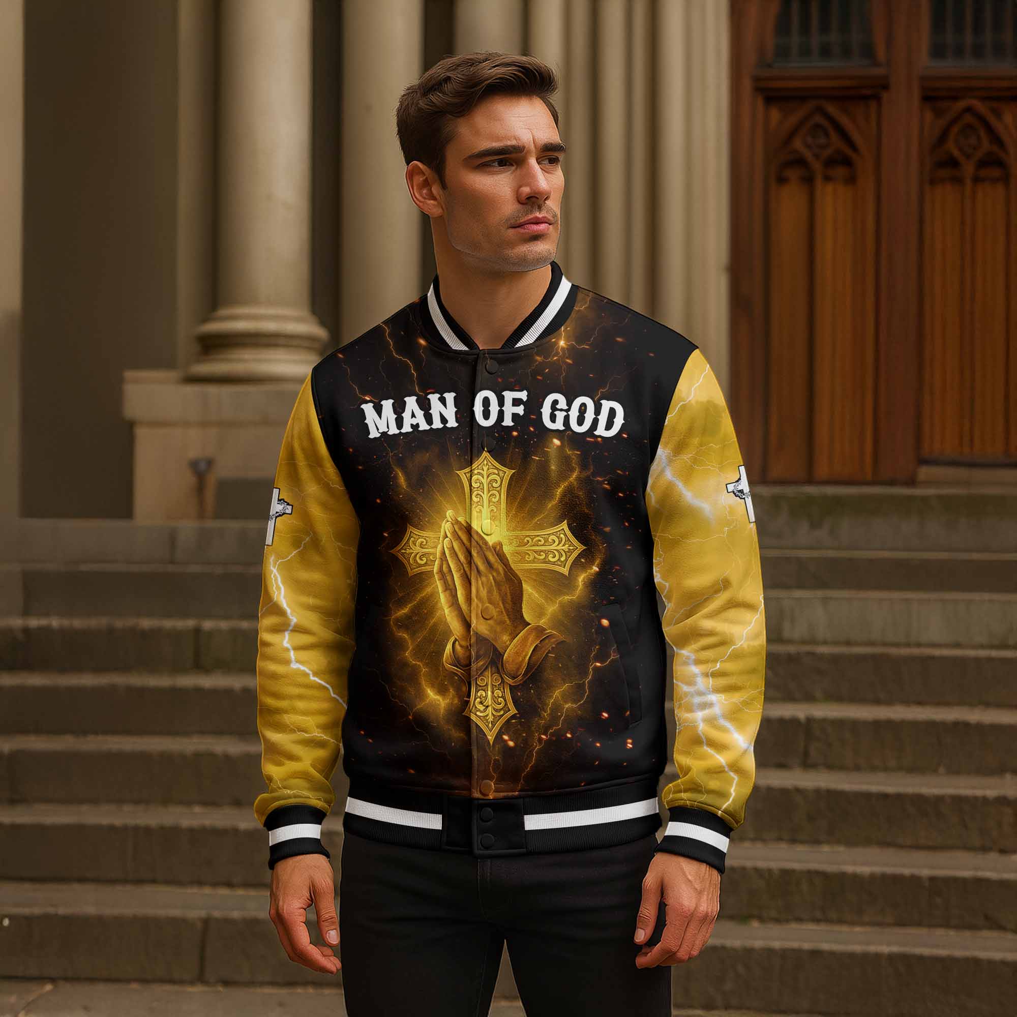 “Through Christ” Baseball Jacket