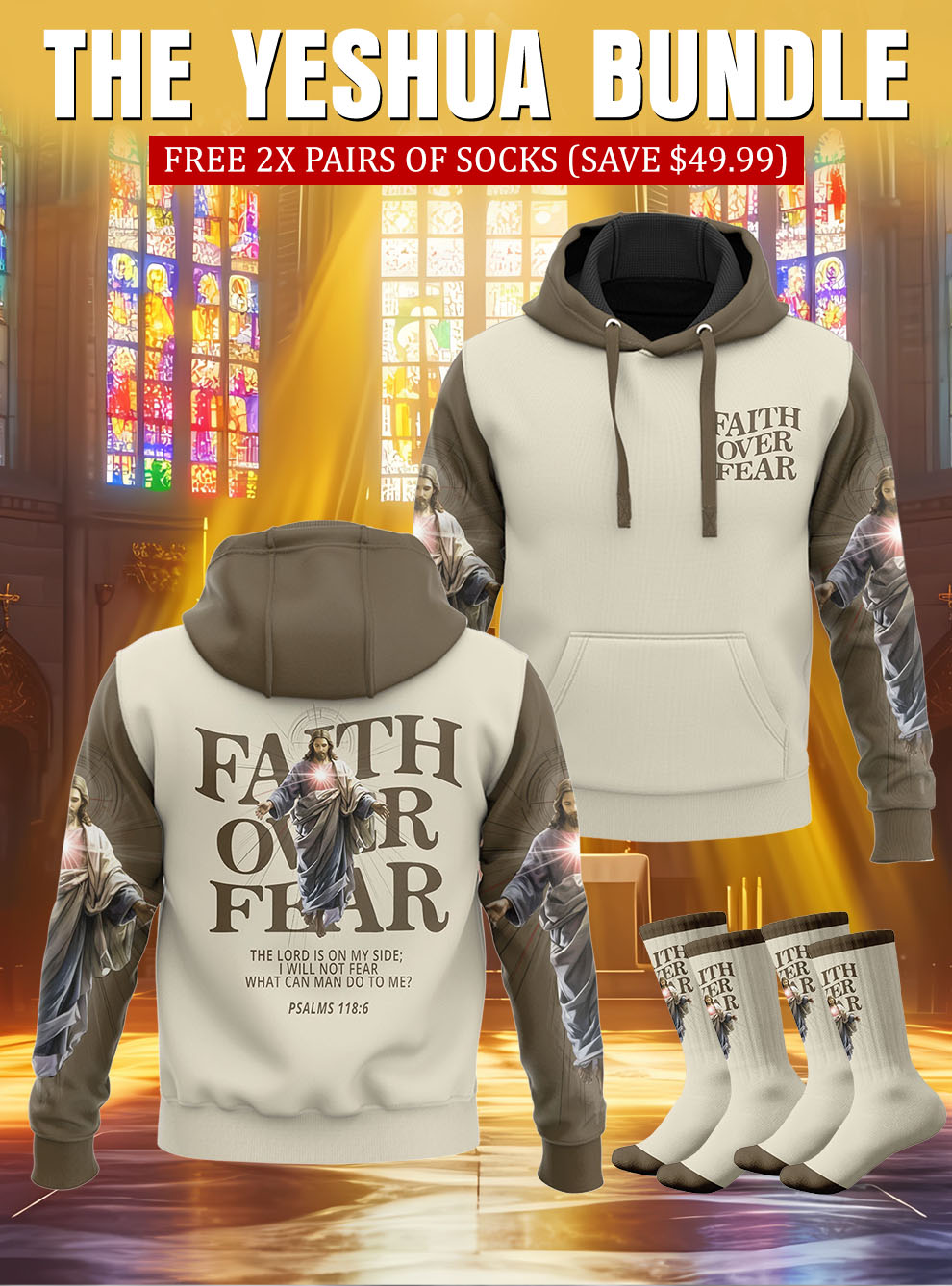 Faith Power Hoodie & Socks Set
