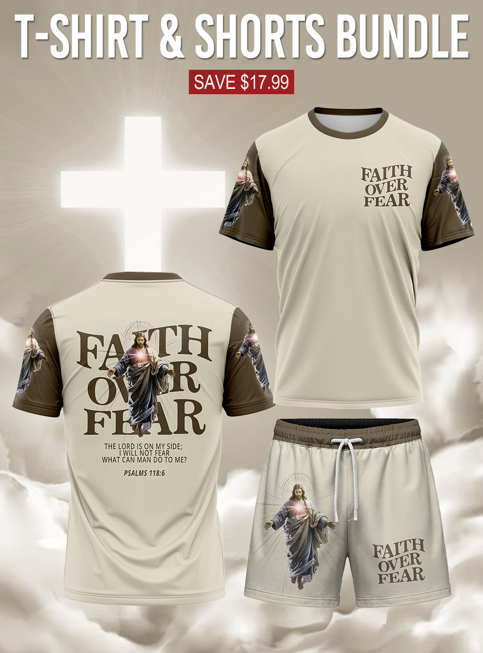 Faith Power T-Shirt & Shorts Set