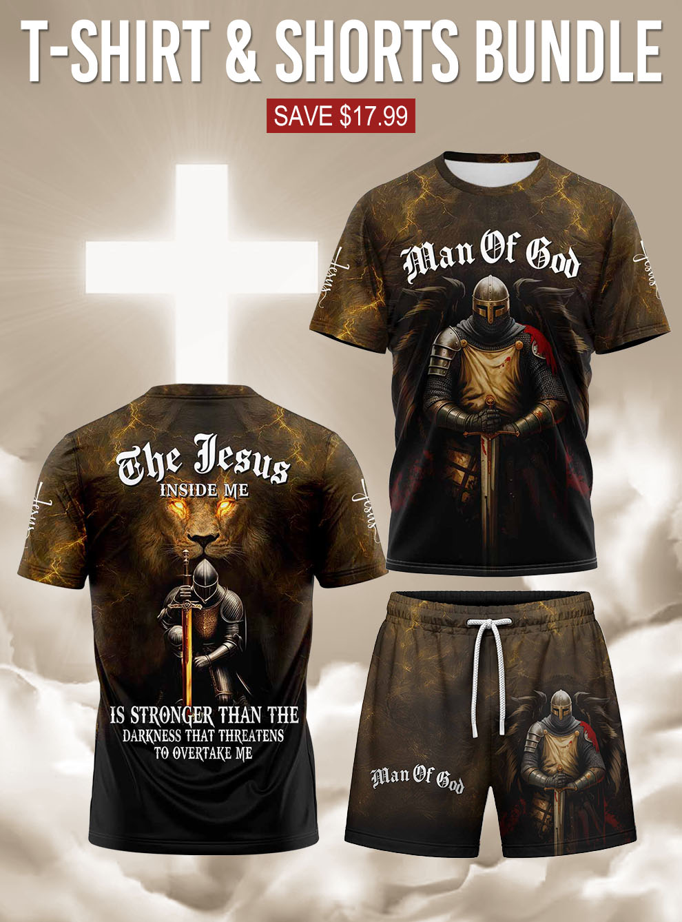 "Lionheart" T-shirt & Shorts Set