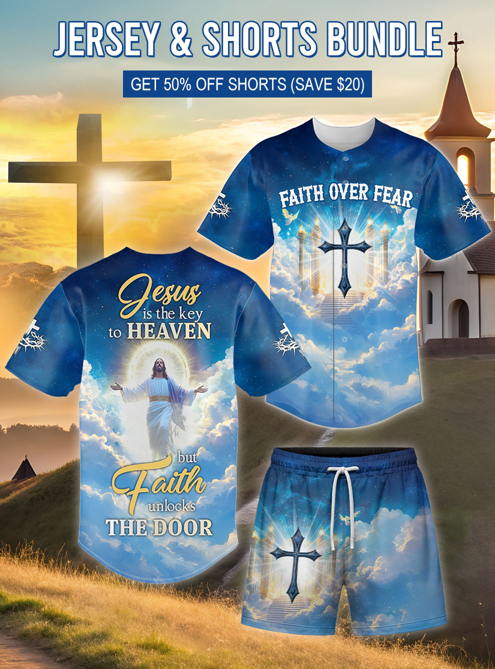 "Faith Unlocks The Door " Jersey & Shorts Bundle