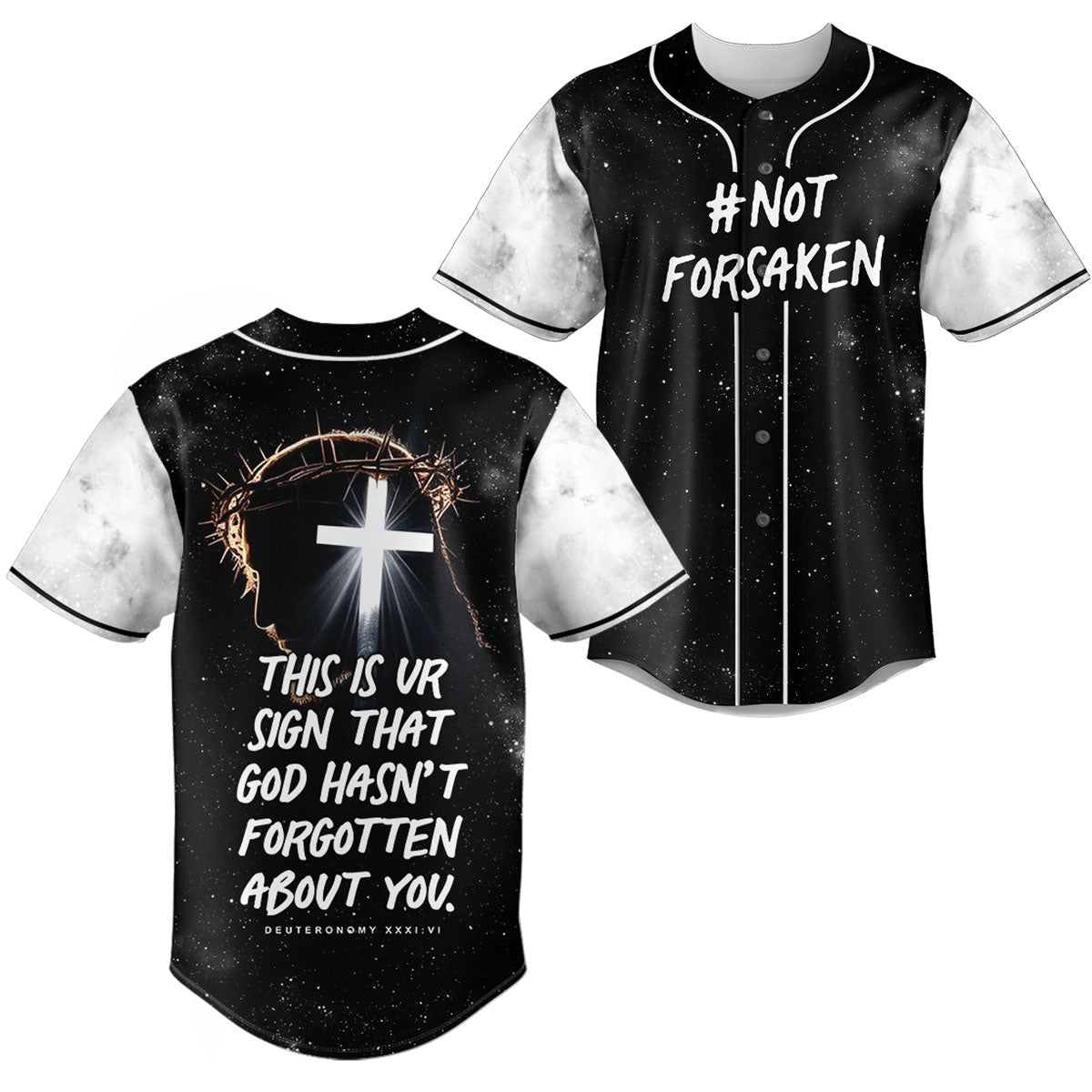 Not Forsaken Christian Baseball Jersey