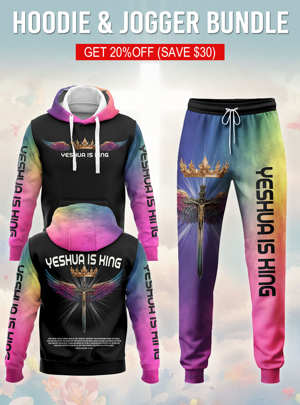YESHUA Crown of Glory Hoodie & Jogger Set