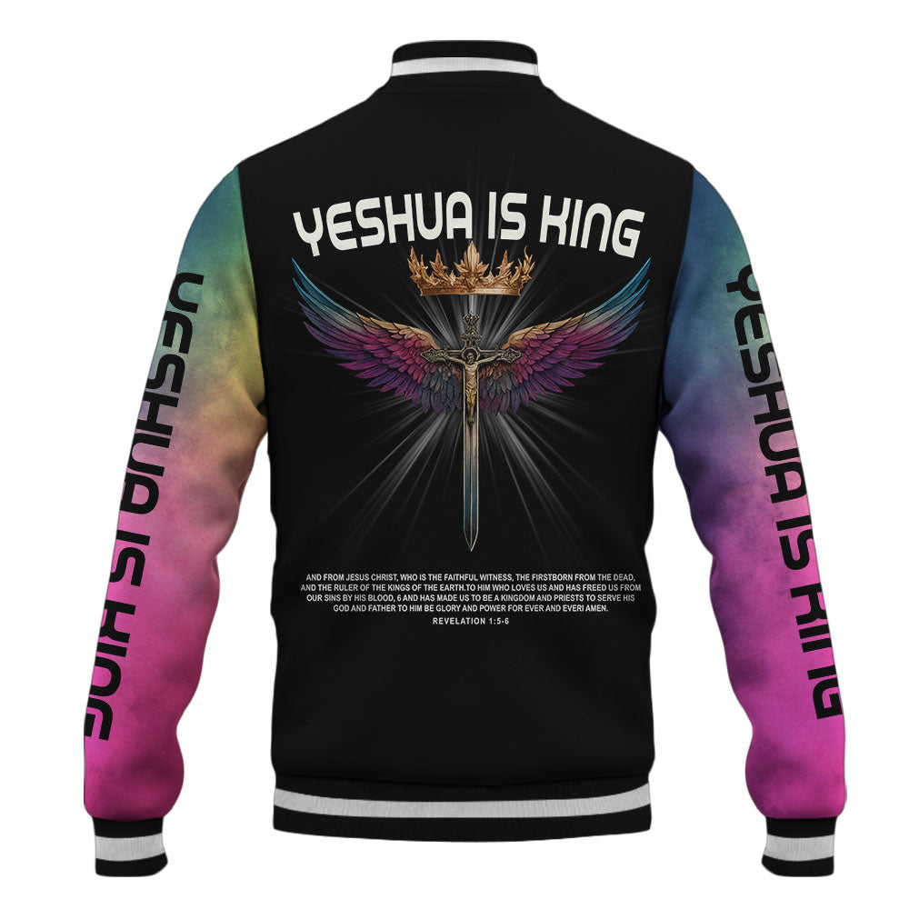 Christ Is King Christian Baseball Jacket