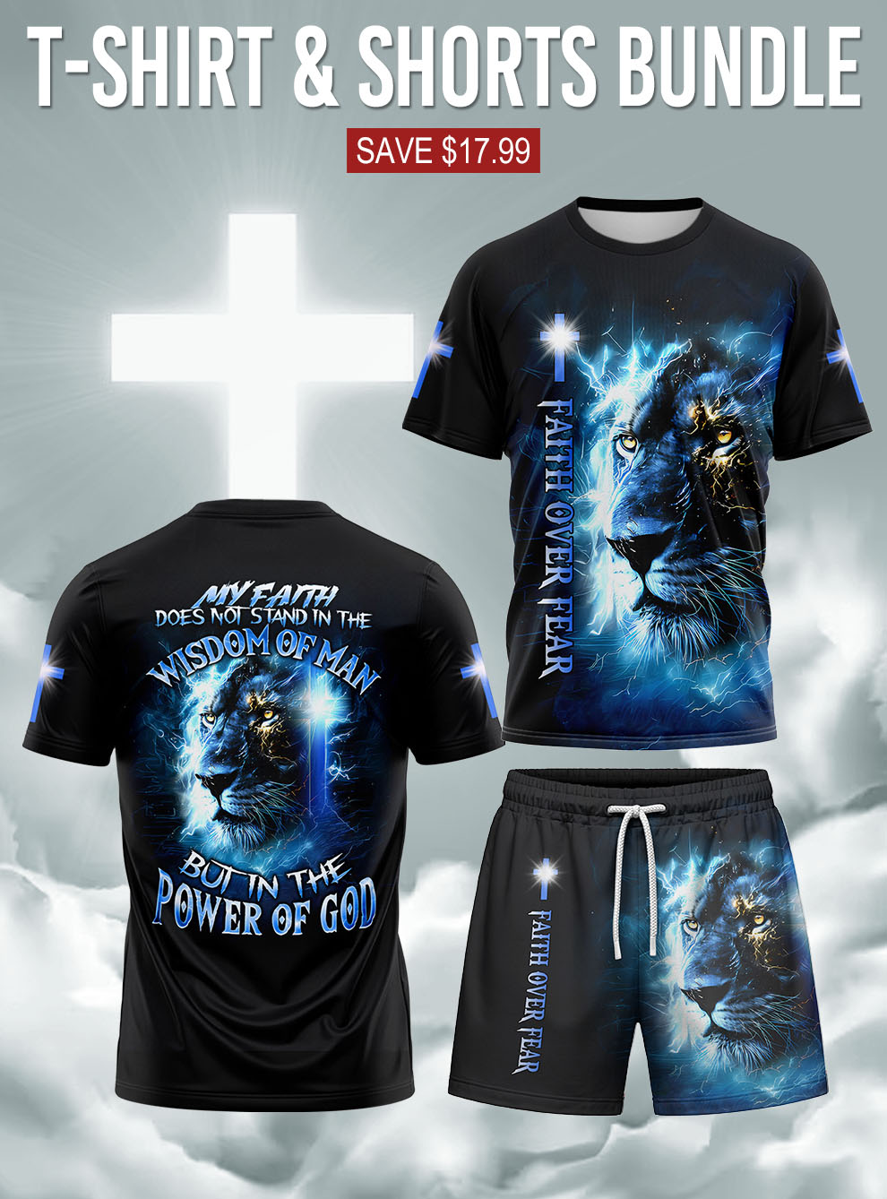 "Faith Power" T-shirts & Shorts Set