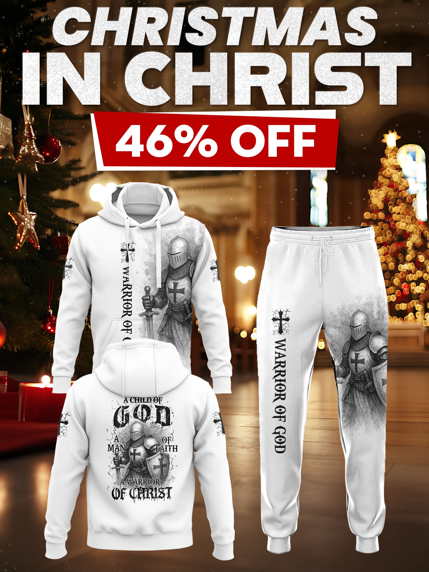 “Warrior of Christ” Hoodie & Jogger Set