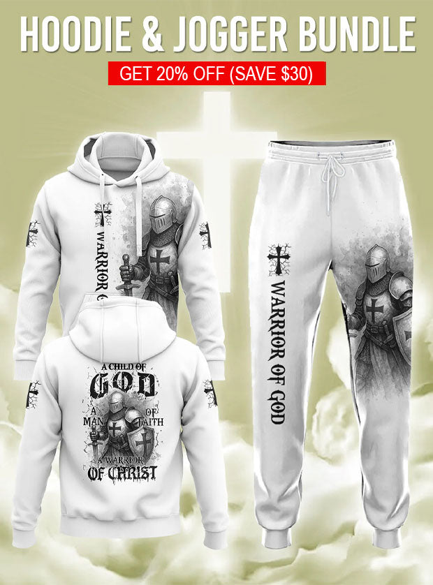 “Warrior of Christ” Hoodie & Jogger Set