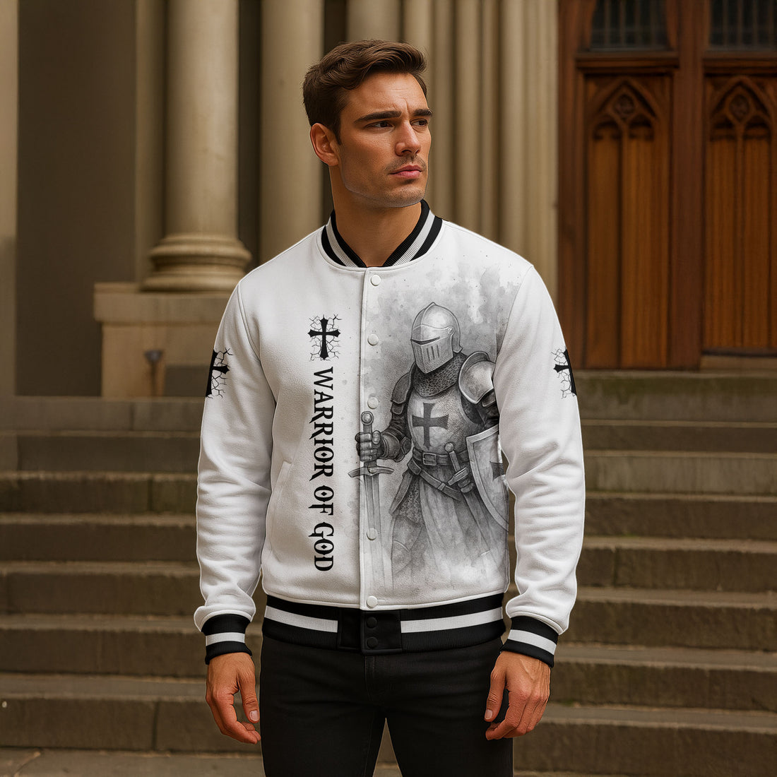 “Warrior of Christ” Baseball Jacket
