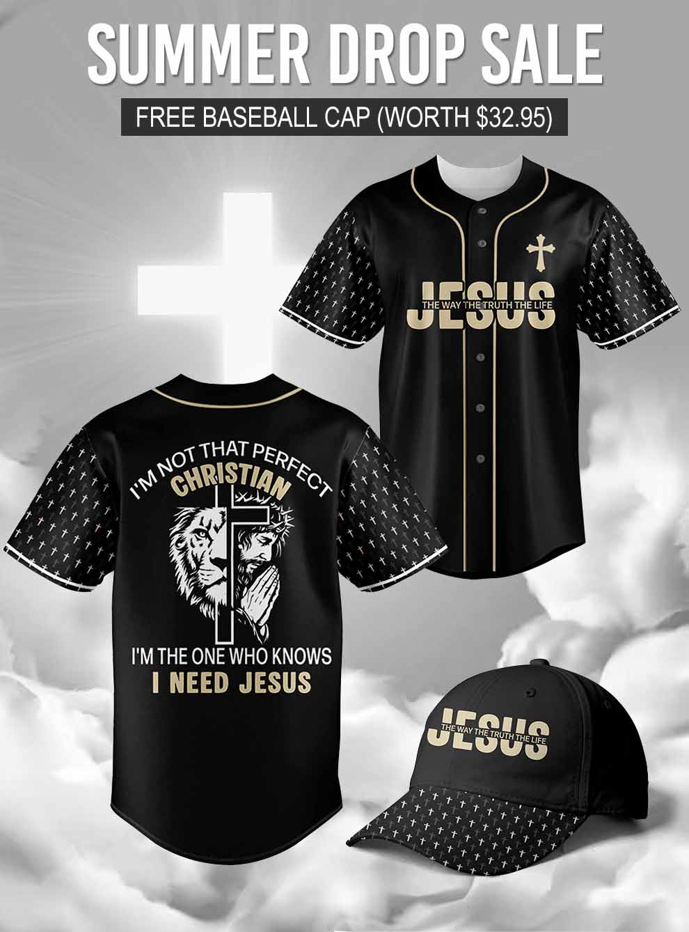 “Grace” Baseball Jersey  & Hat Bundle