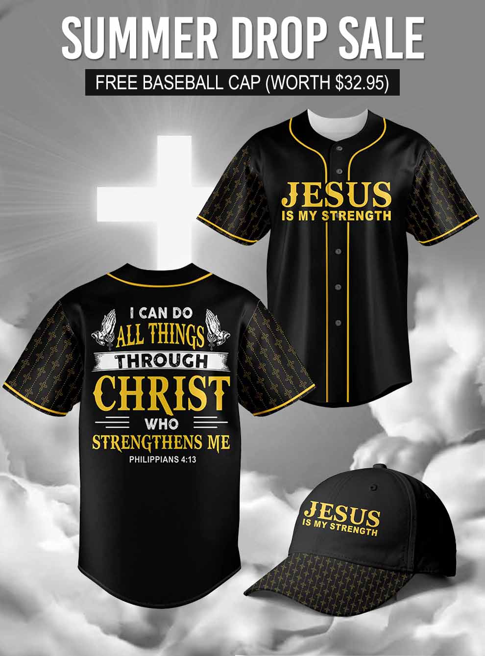 “Strength” Baseball Jersey & Hat Bundle