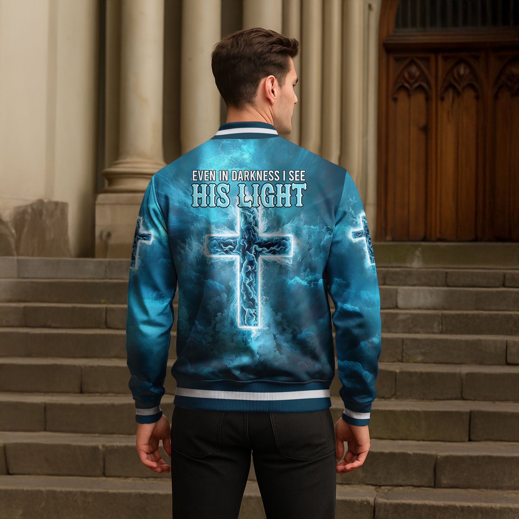 “Eternal Light” Baseball Jacket