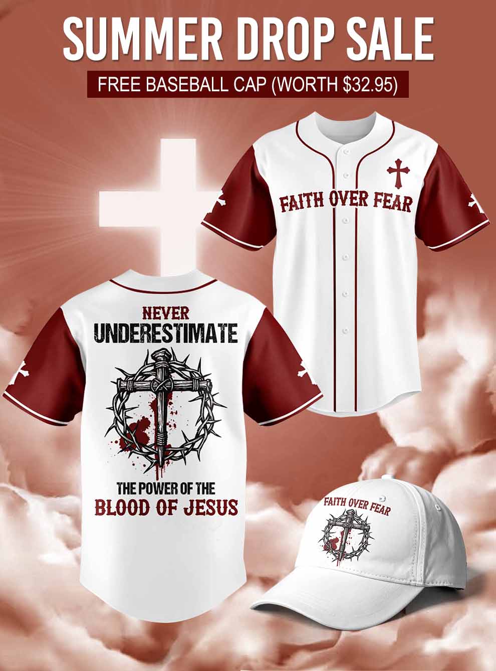 “Fearless” Baseball Jersey & Hat Bundle