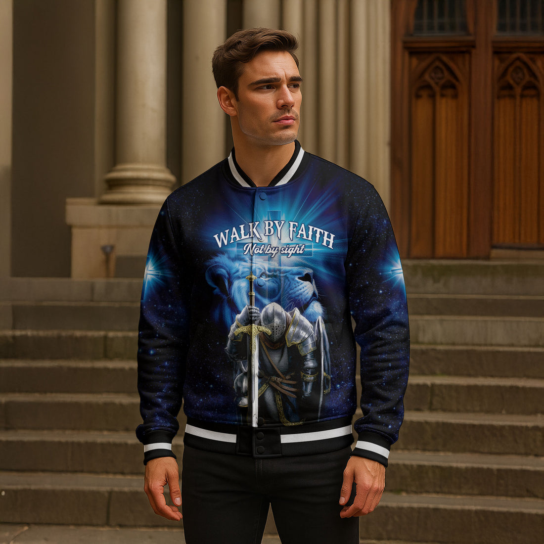 “Godfident” Baseball Jacket