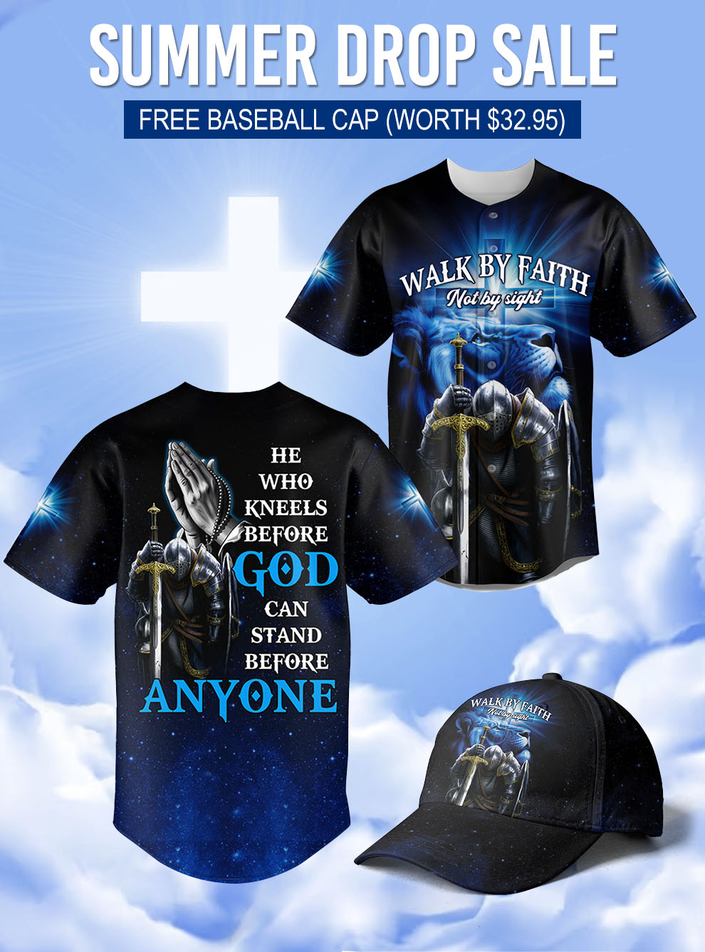 “Godfident” Baseball Jersey & Hat Bundle