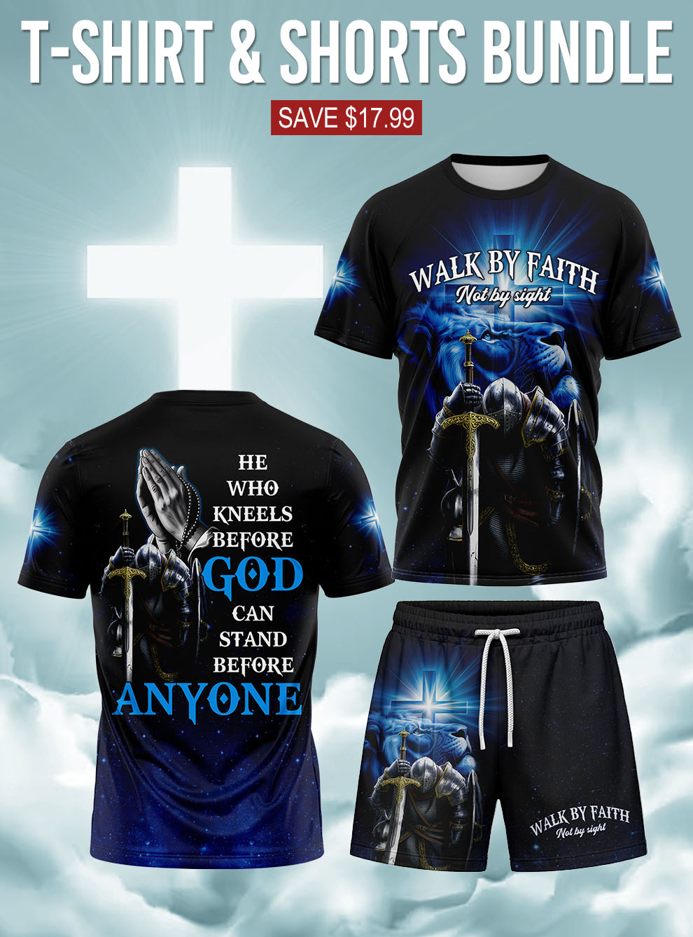 “Godfident” T-shirt & Shorts Set