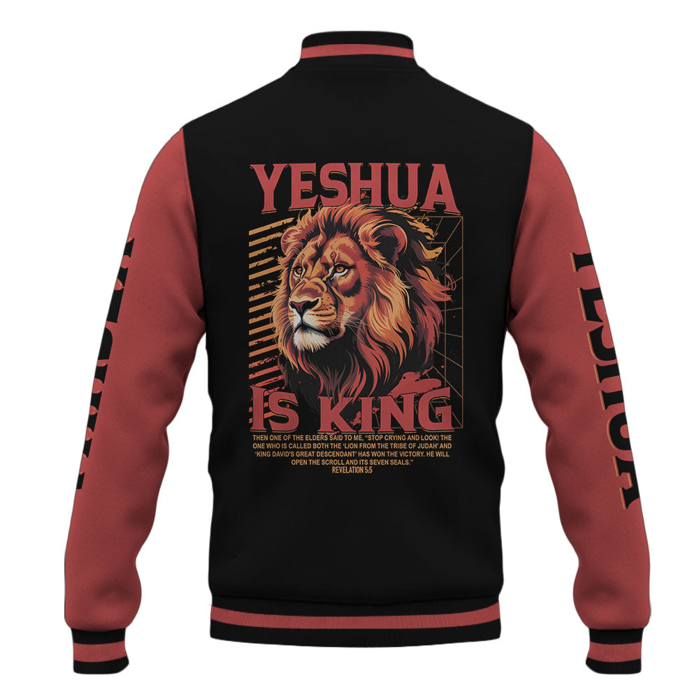 Yeshua Is King Christian Baseball Jacket