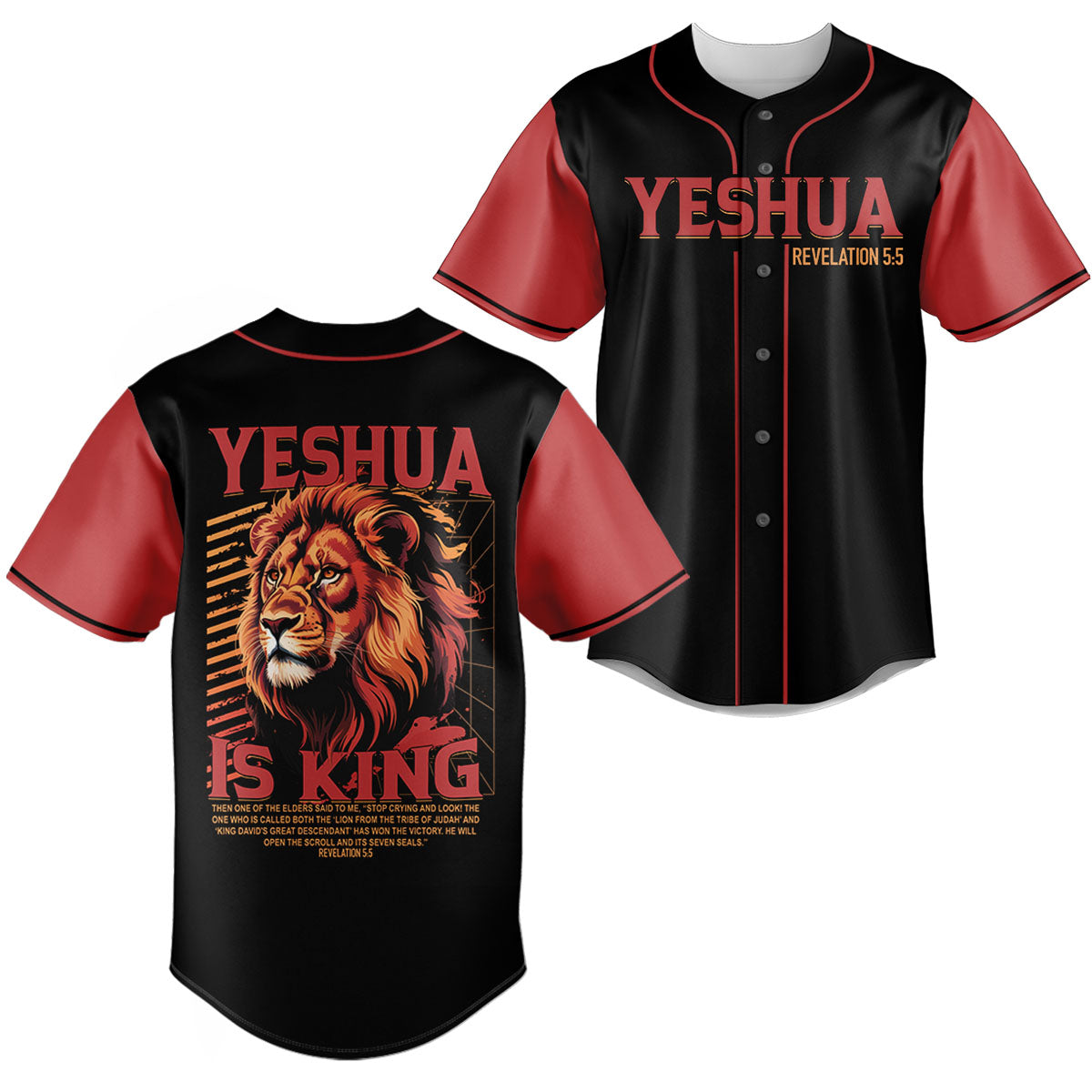 Yeshua Is King Christian Baseball Jersey