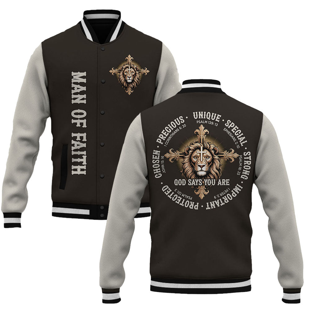 Man Of Faith Baseball Jacket