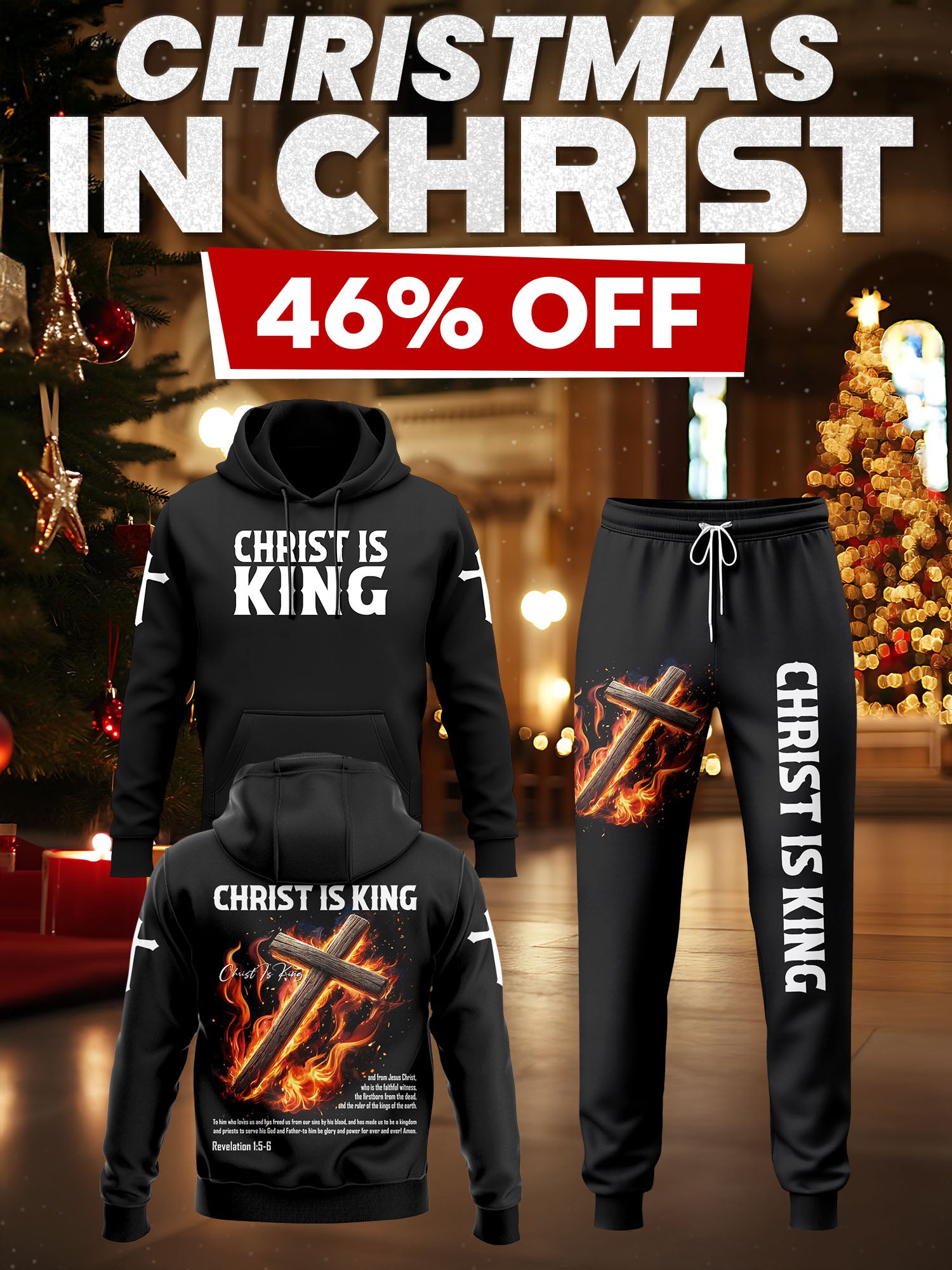 Christ Is King Hoodie & Jogger Set