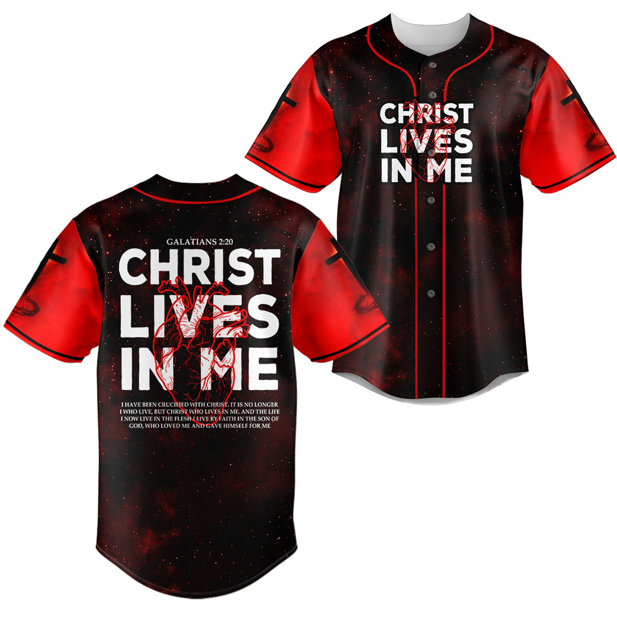 Christ Lives In Me Baseball Jersey