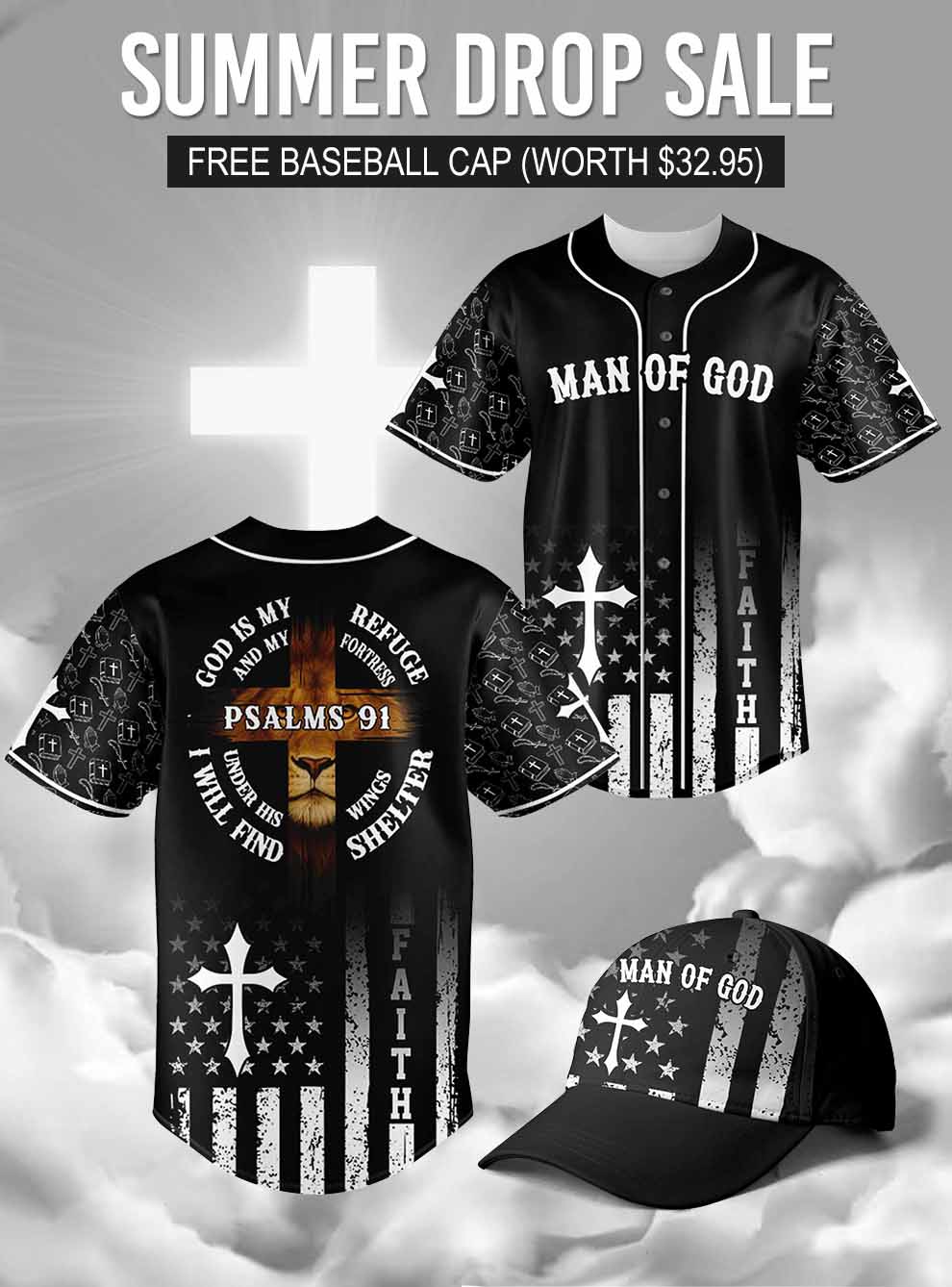 “Refuge” Baseball Jersey & Hat Bundle