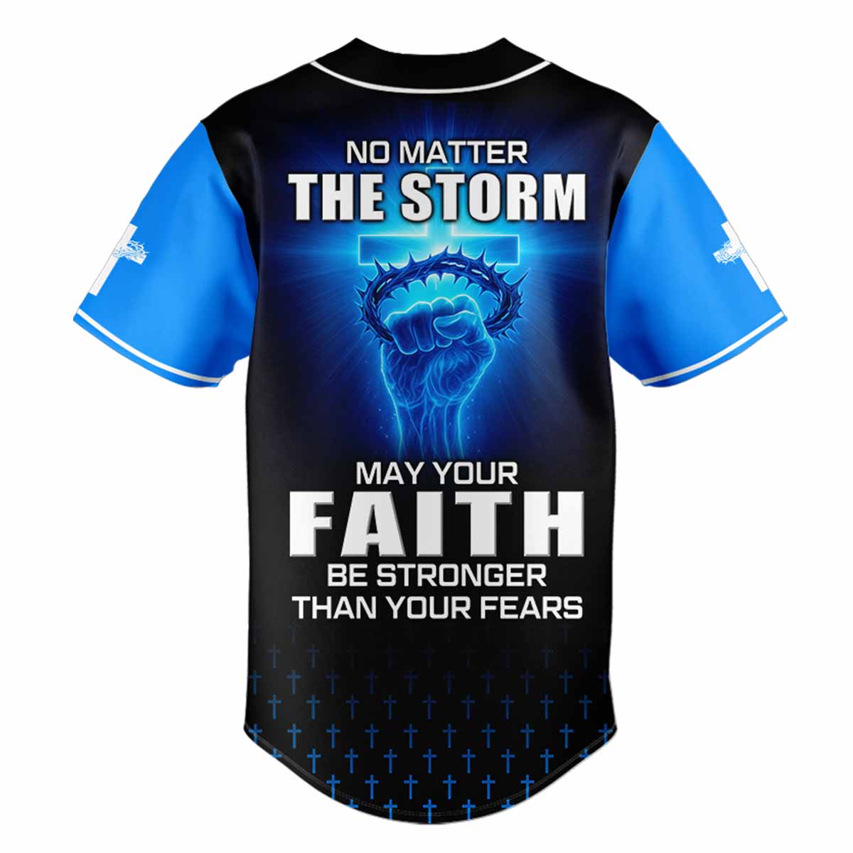 No Matter The Storm Baseball Jersey Personalized