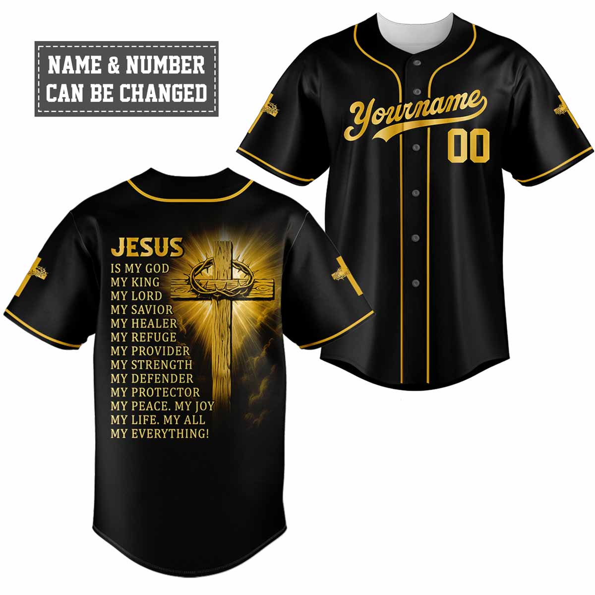 Jesus Is King Baseball Jersey Personalized