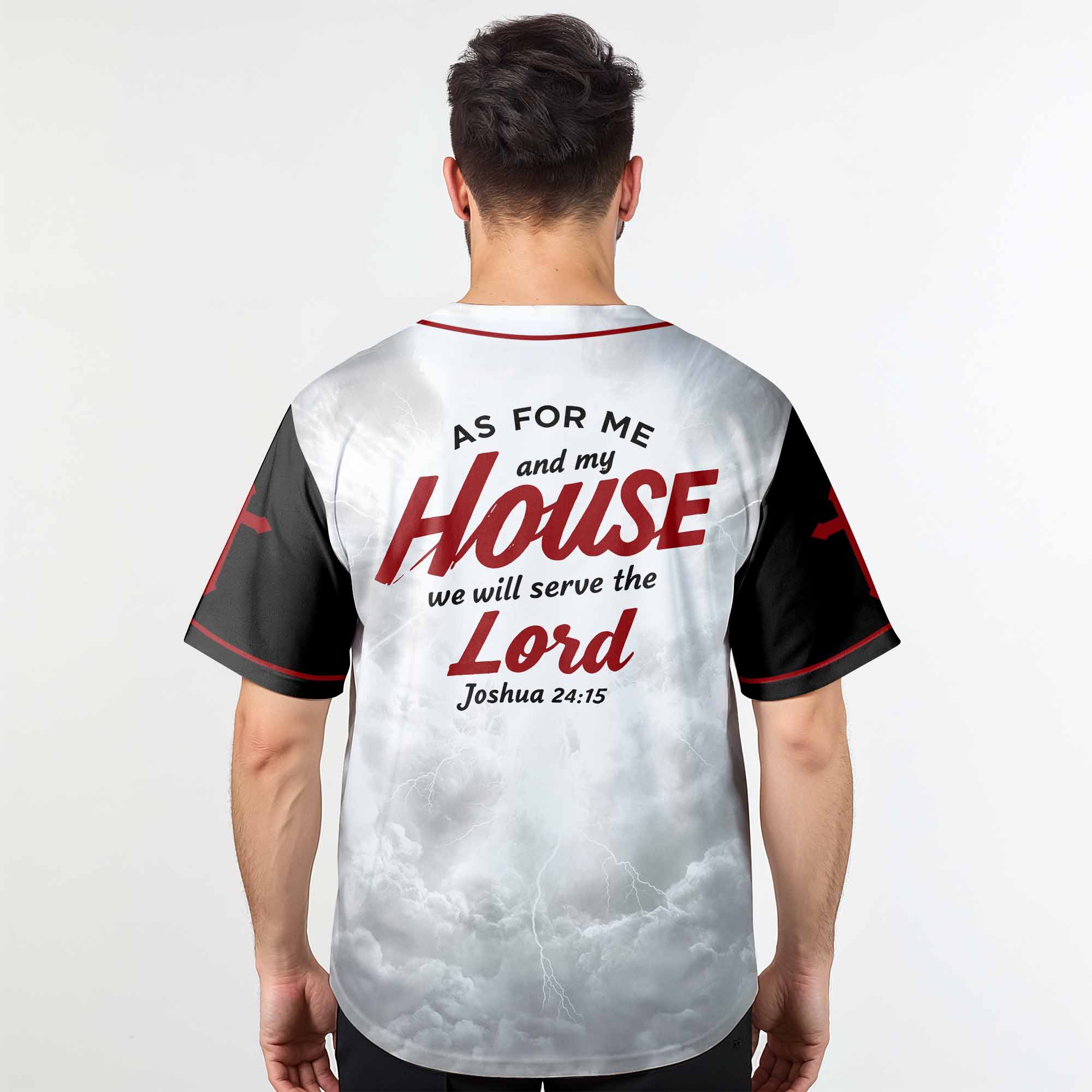 "We Will Serve The Lord" Baseball Jersey Personalized