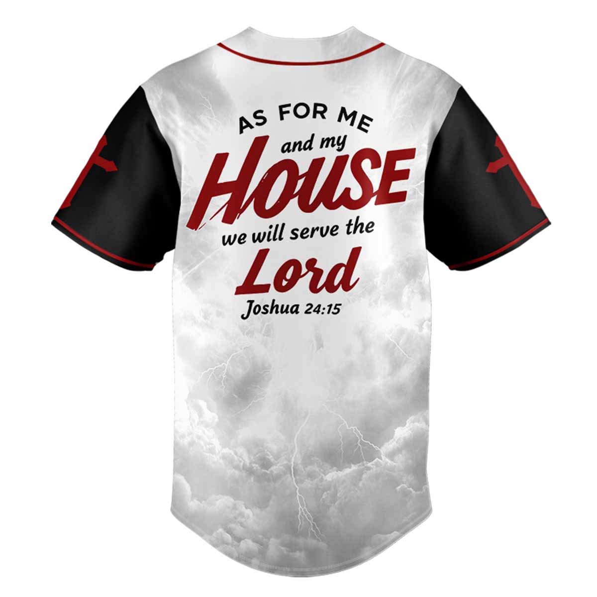"We Will Serve The Lord" Baseball Jersey Personalized
