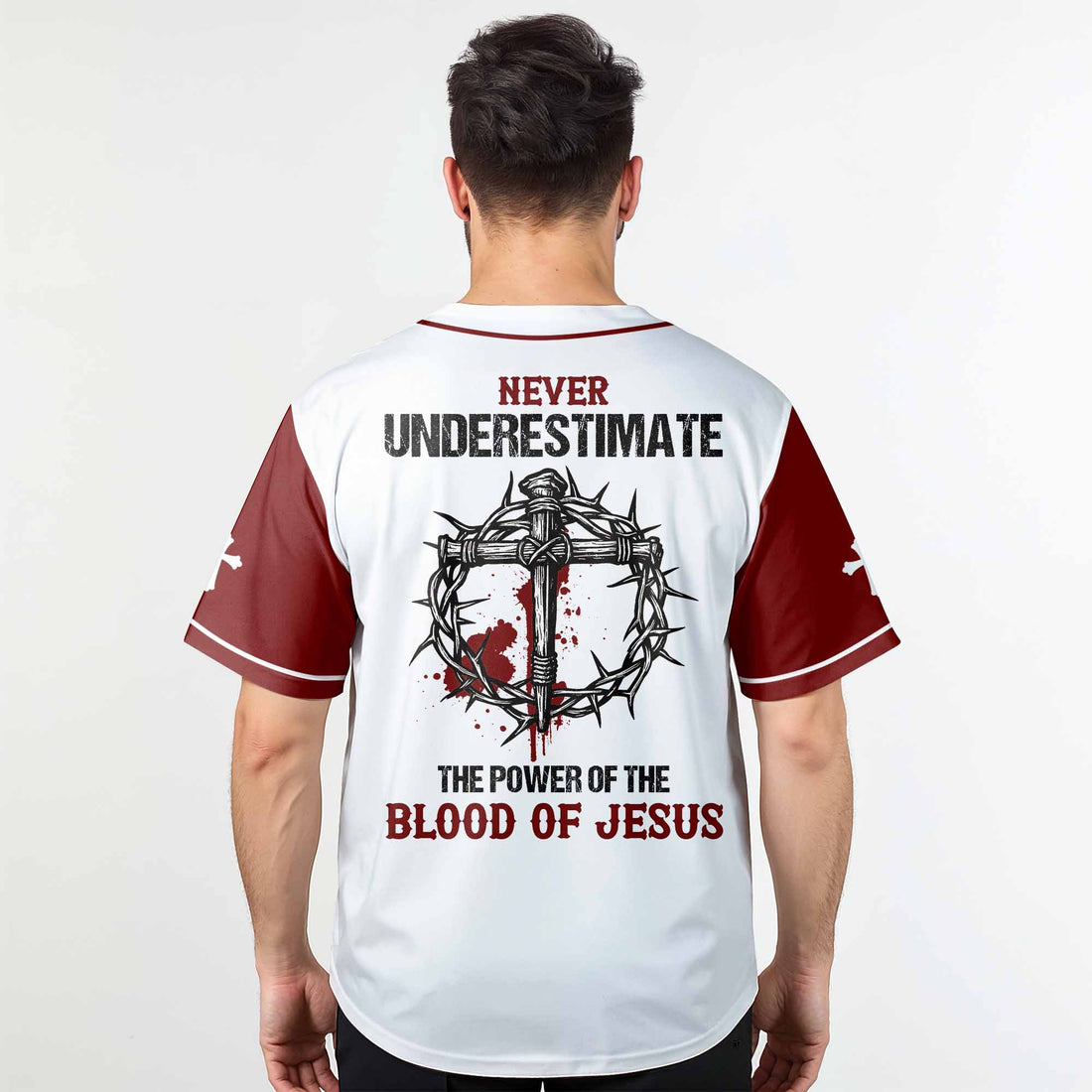 The Power Of The Blood Of Jesus Baseball Jersey Personalized