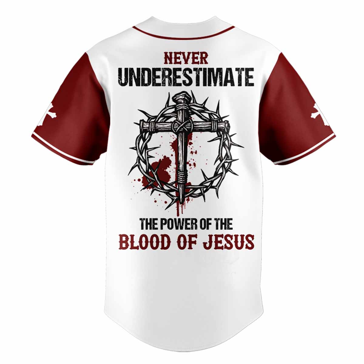 The Power Of The Blood Of Jesus Baseball Jersey Personalized