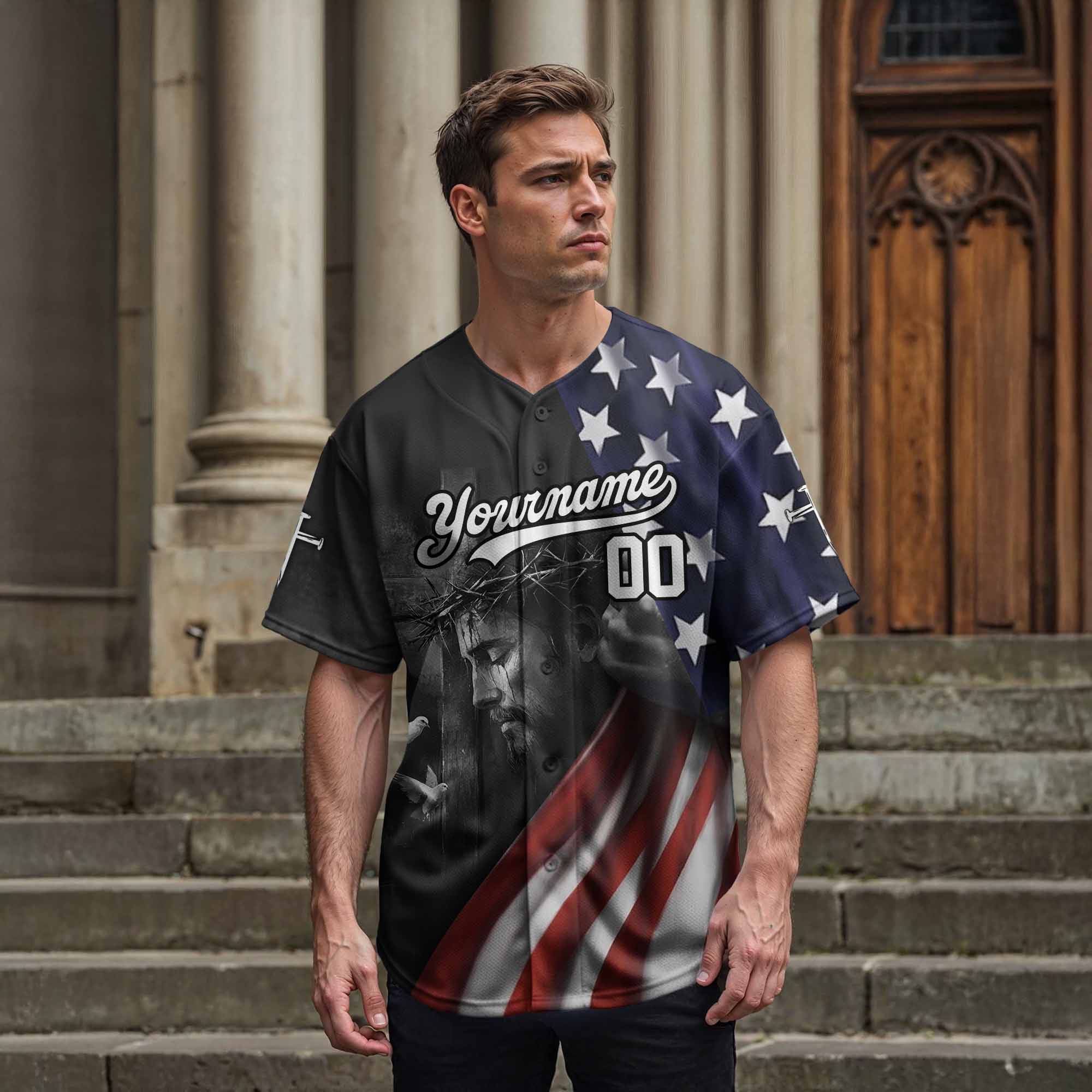 Blessed In The Nation Baseball Jersey Personalized