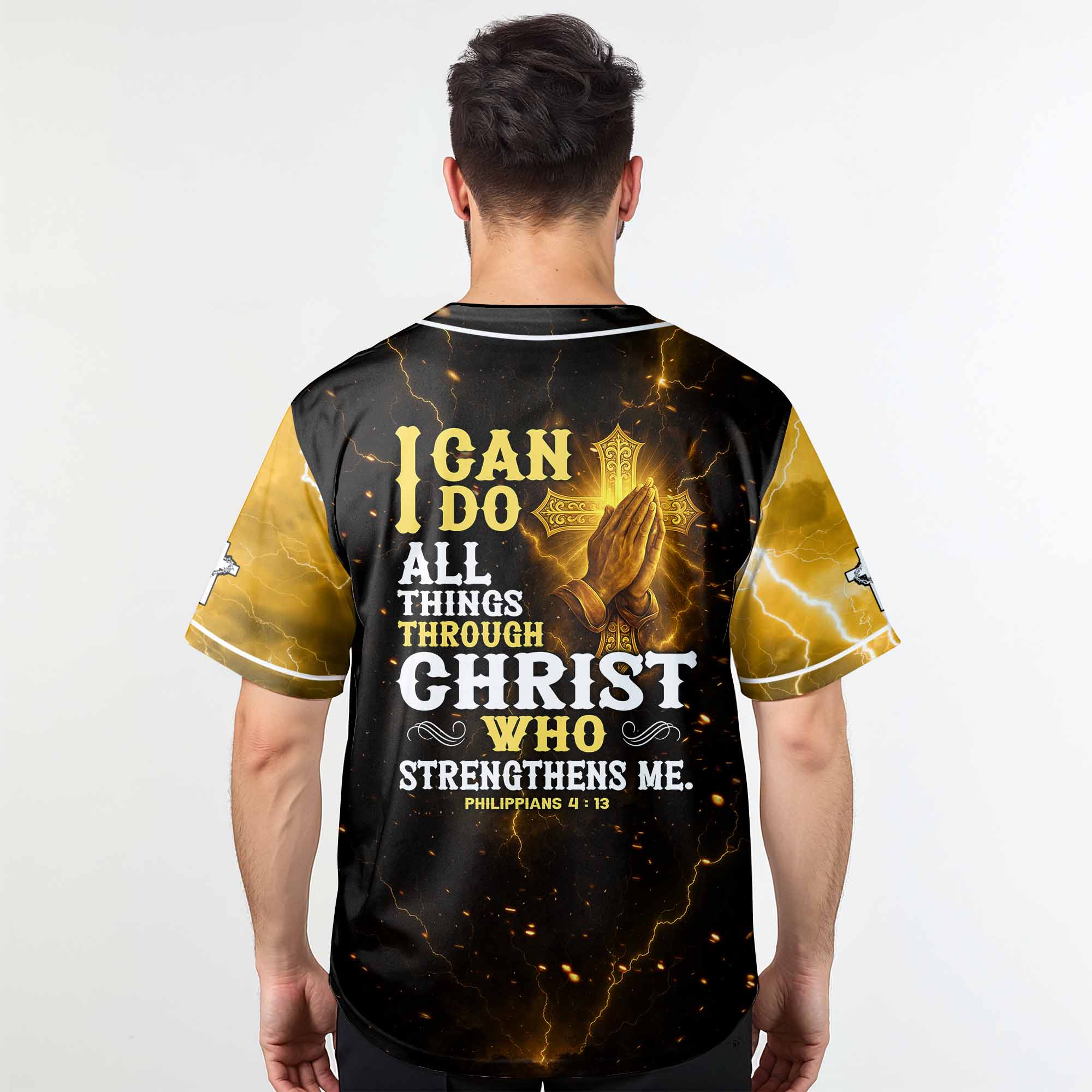 PHILIPPIANS 4:13 Baseball Jersey Personalized