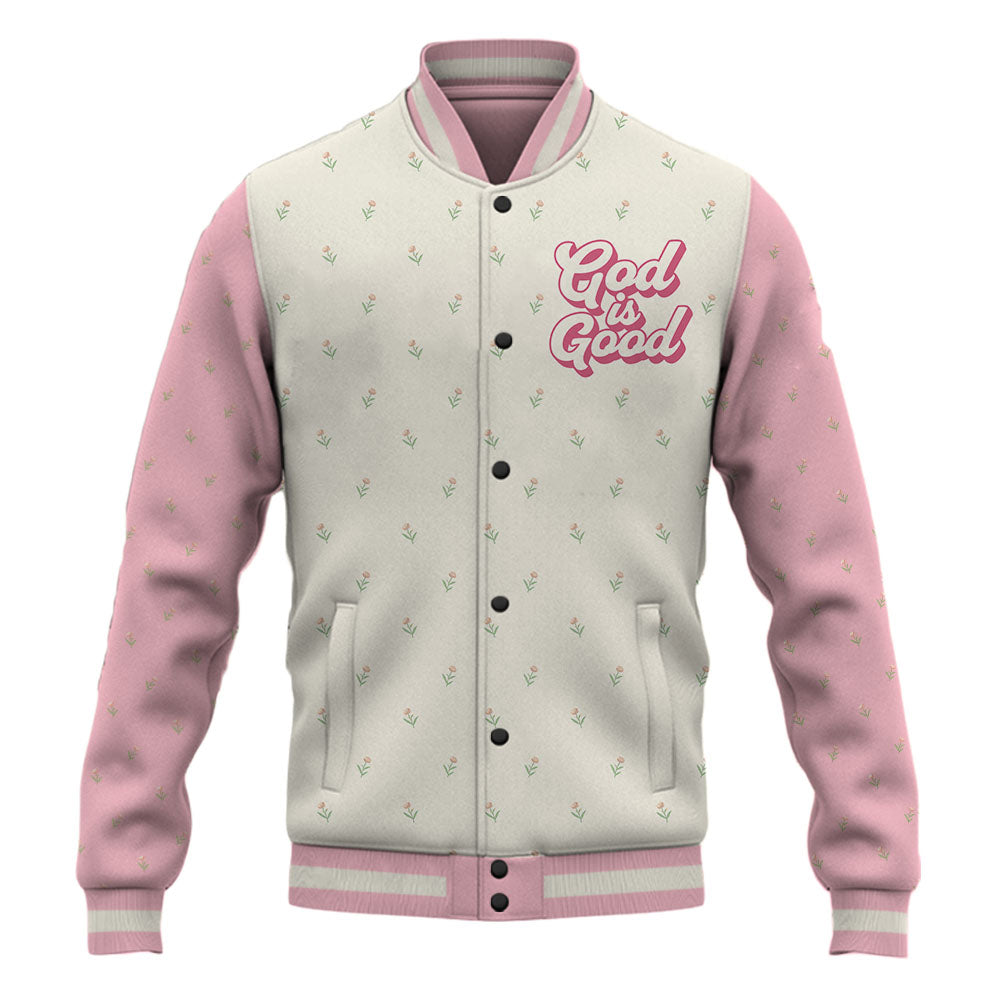 God Is Good Baseball Jacket
