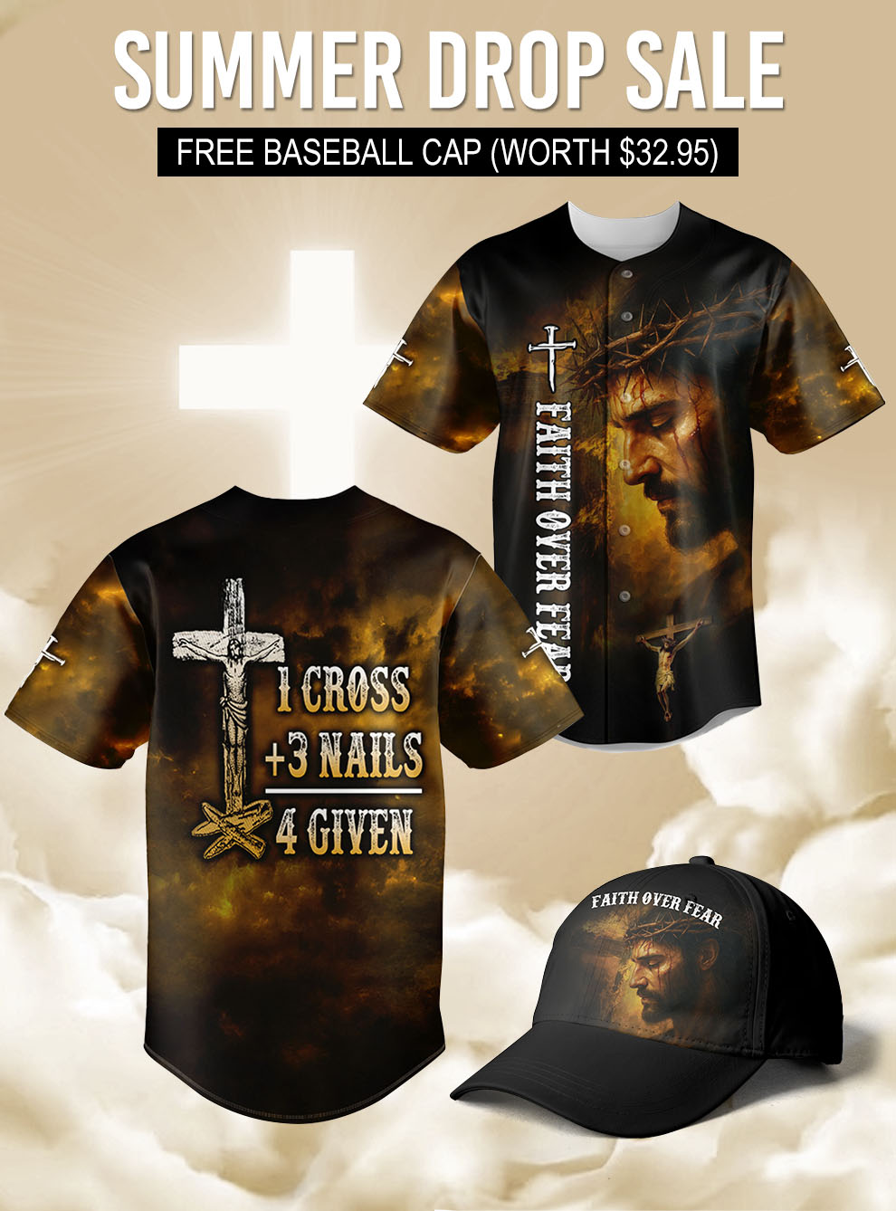"4Given" Baseball Jersey & Hat Bundle