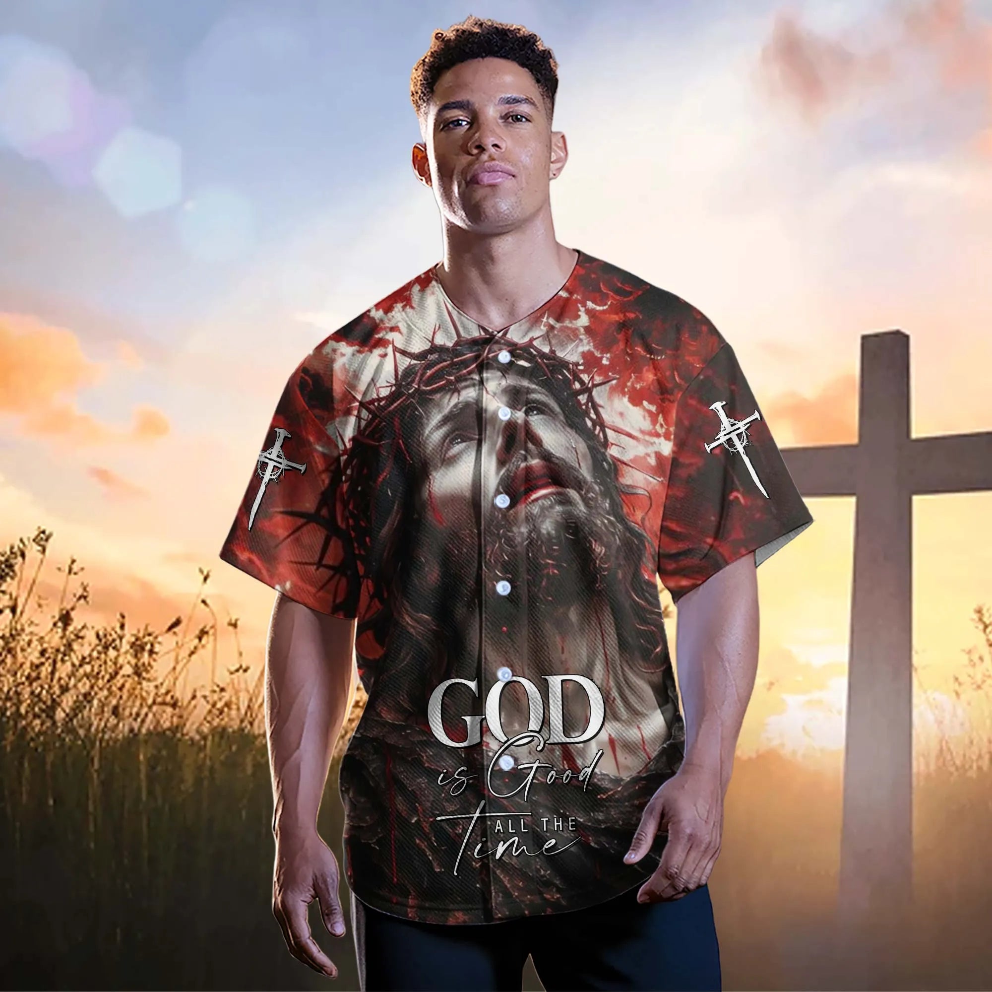 Lord Jesus Christ of Nazareth Baseball Jersey