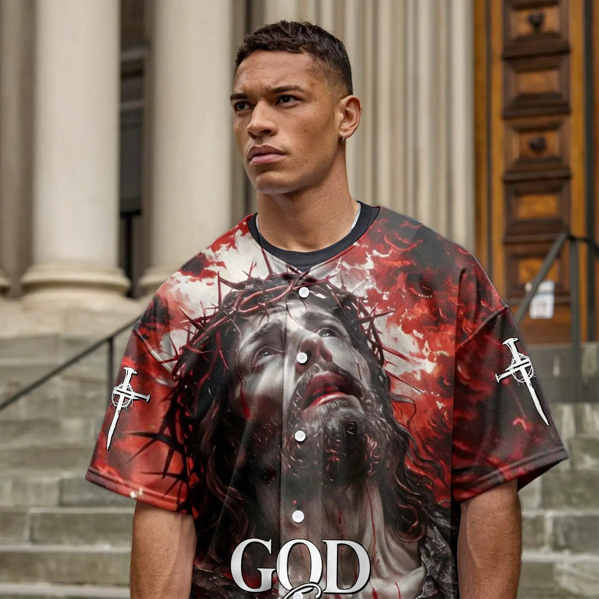 Lord Jesus Christ of Nazareth Baseball Jersey