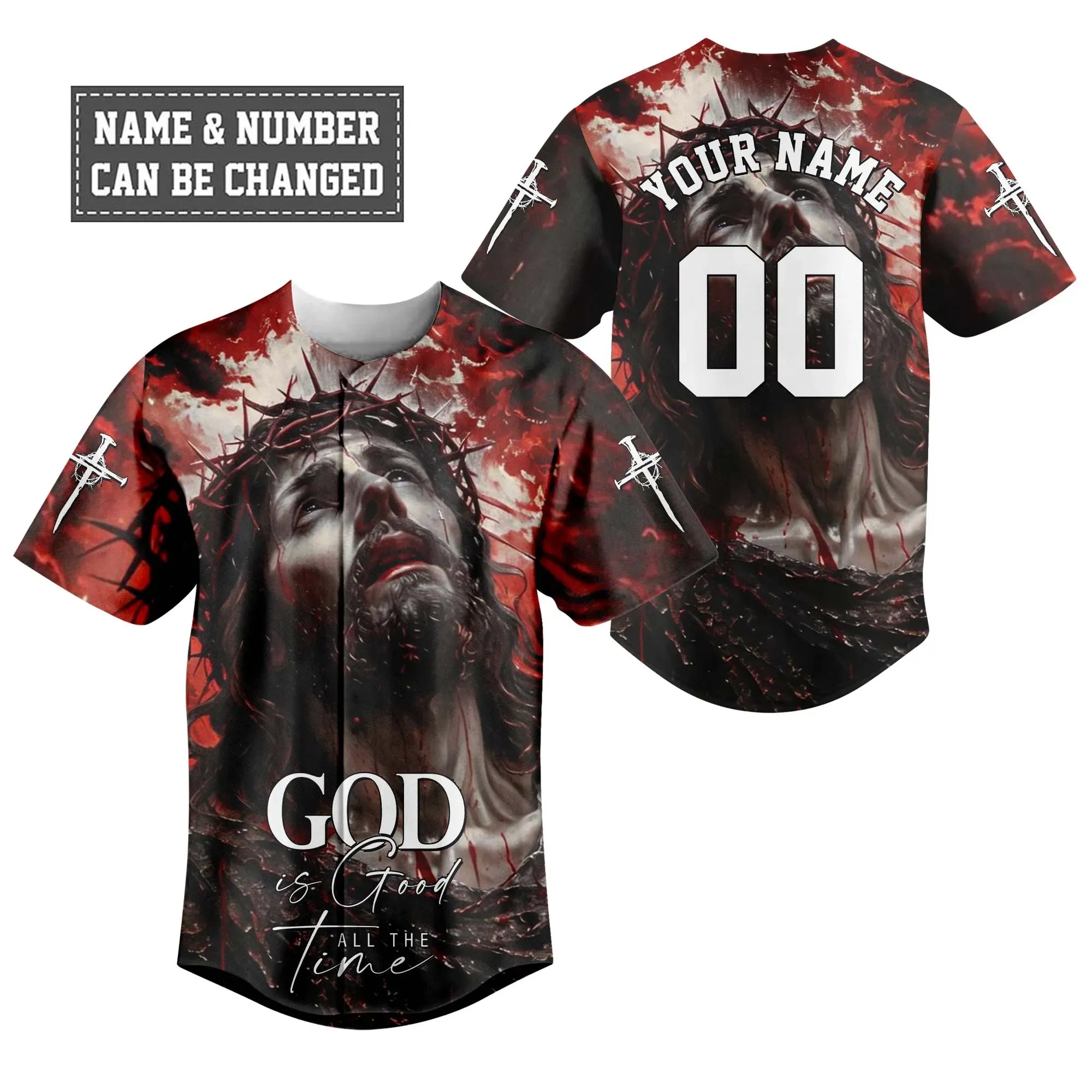 Lord Jesus Christ of Nazareth Baseball Jersey