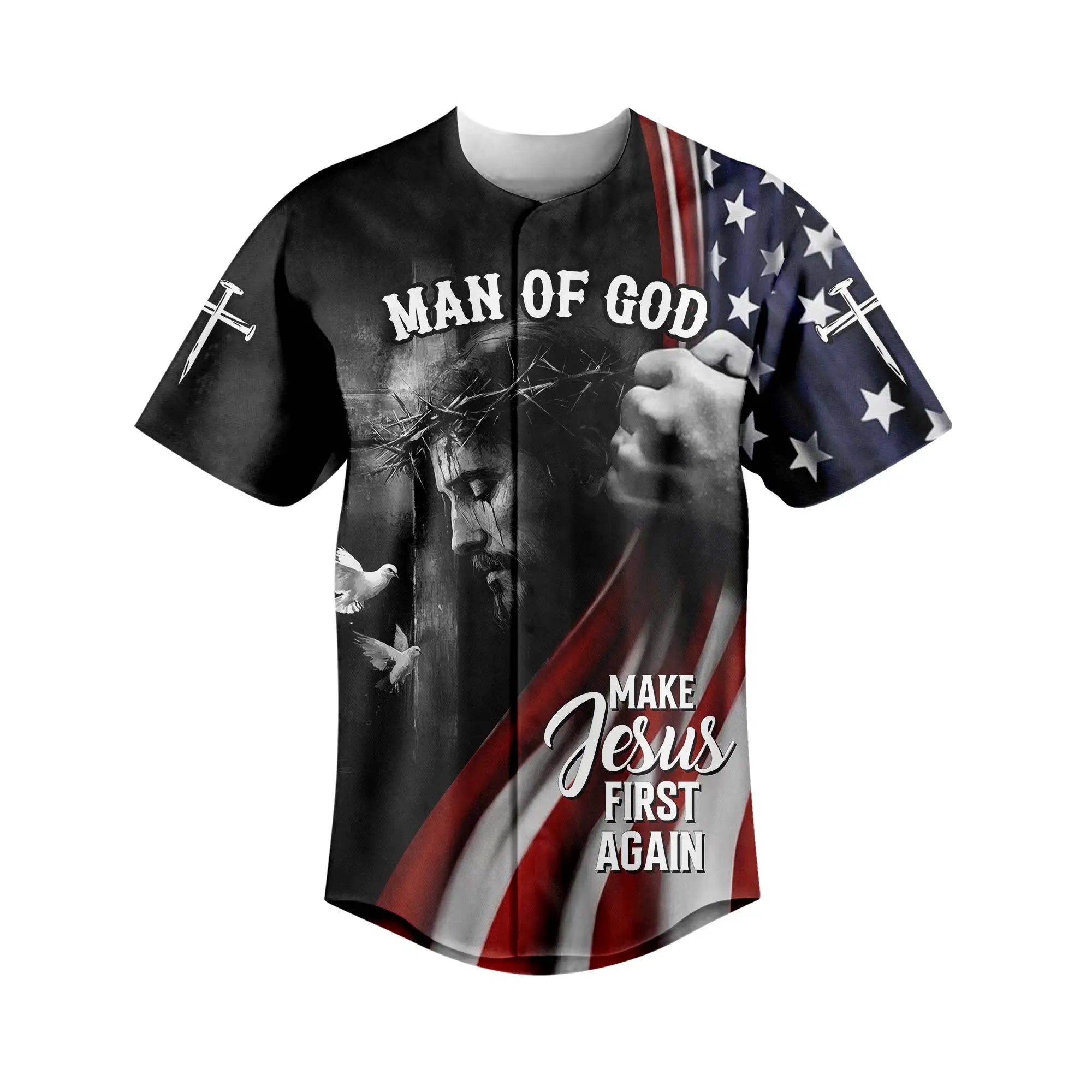 Make Jesus First Again Baseball Jersey